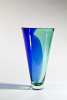 Floris Meydam, Glasfabriek Leerdam, Monumentale, unieke tweekleurige vaas, 1985 - Floris Meydam