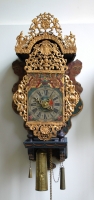 An attractive Frisian wall clock with Utrecht coat of arms, circa 1790
