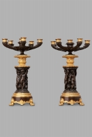 A good decorative pair of French Charles X candelabres, circa 1830