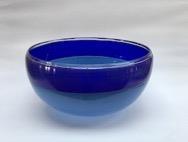 A.D.Copier, wide blue bowl, manufactured by Lino Tagliapietra and Bernard Heesen, 1990. - Andries Dirk (A.D.) Copier