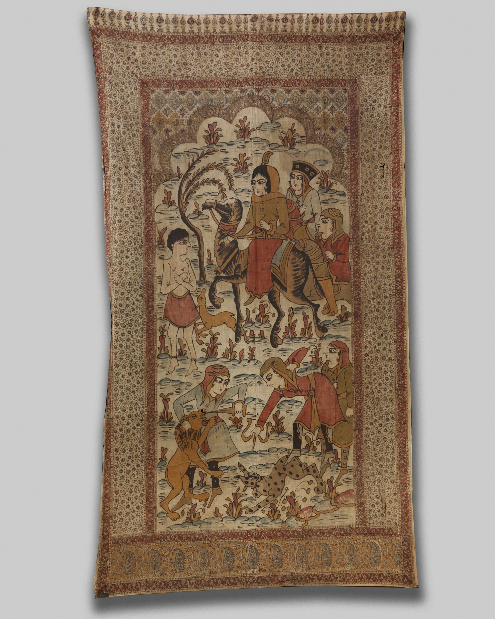 An Islamic silk cloth depicting various figures | OAA