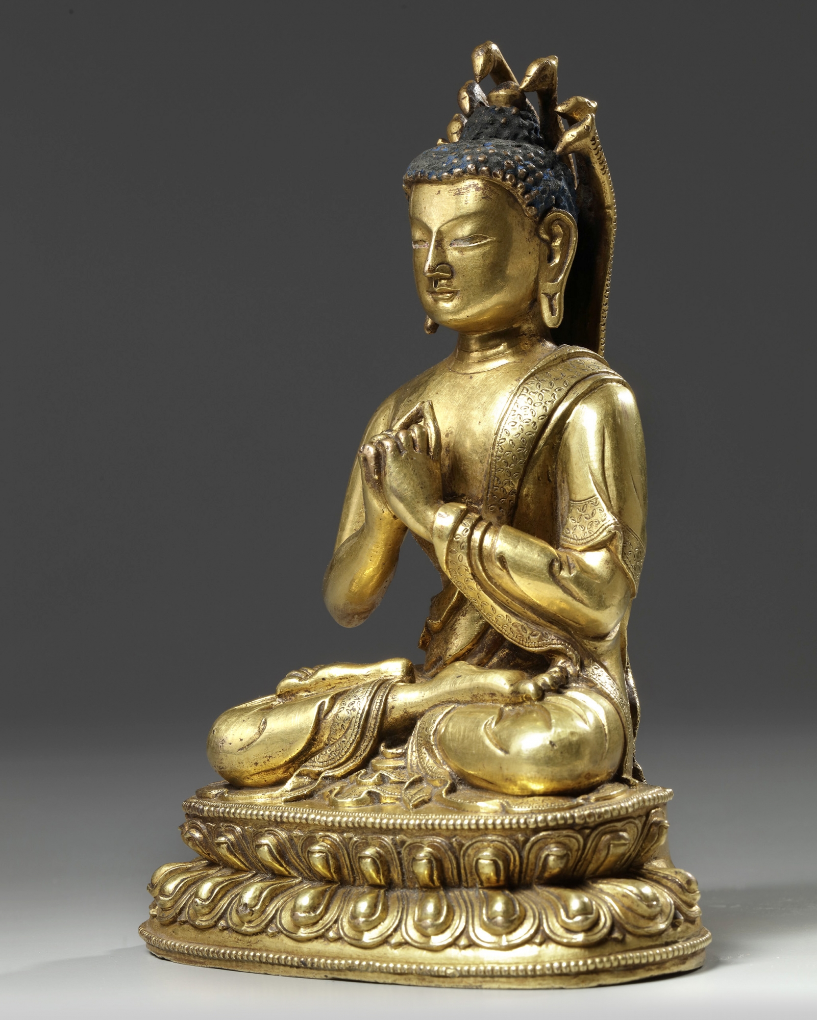 A Tibetan gilt bronze figure of an Amitayus | OAA