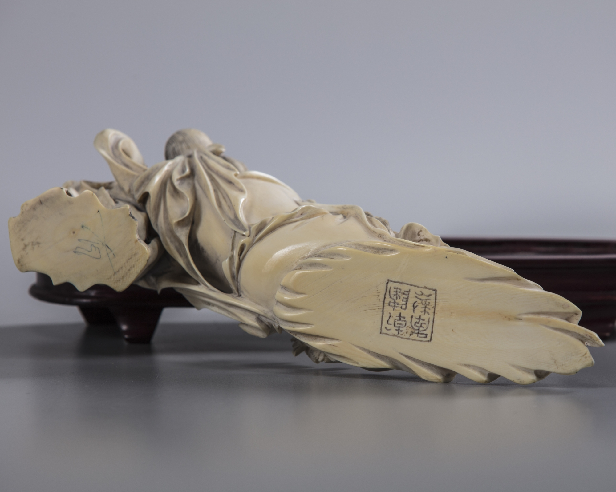 A Chinese ivory carving of Guanyin OAA