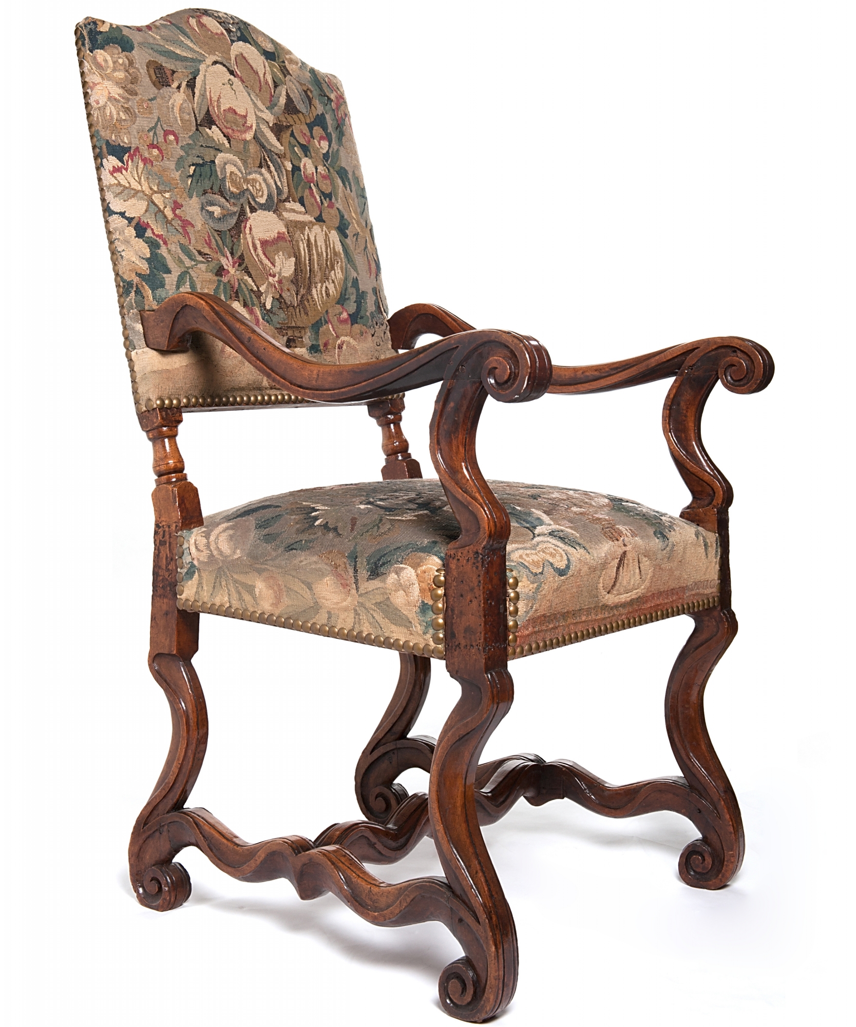 Tweet crisis Automatisch A Good Pair of Gobelin Upholstered Walnut Louis XIV Arm Chairs | ArtListings