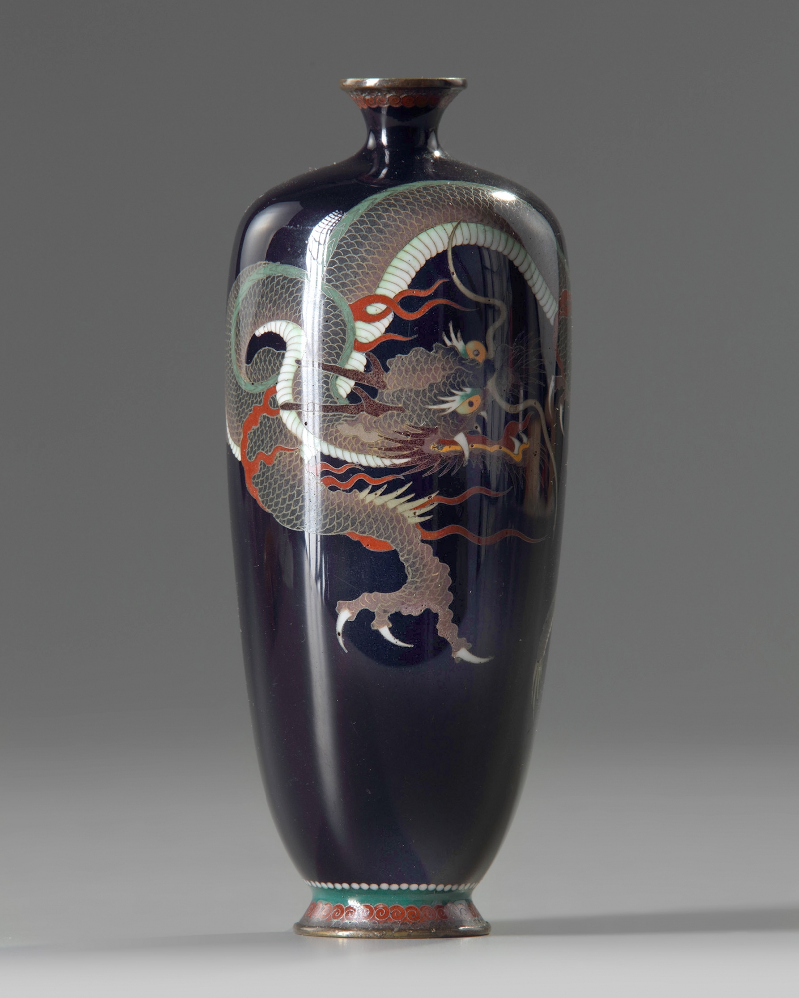 A Japanese Cloisonne Dragon Vase Oaa