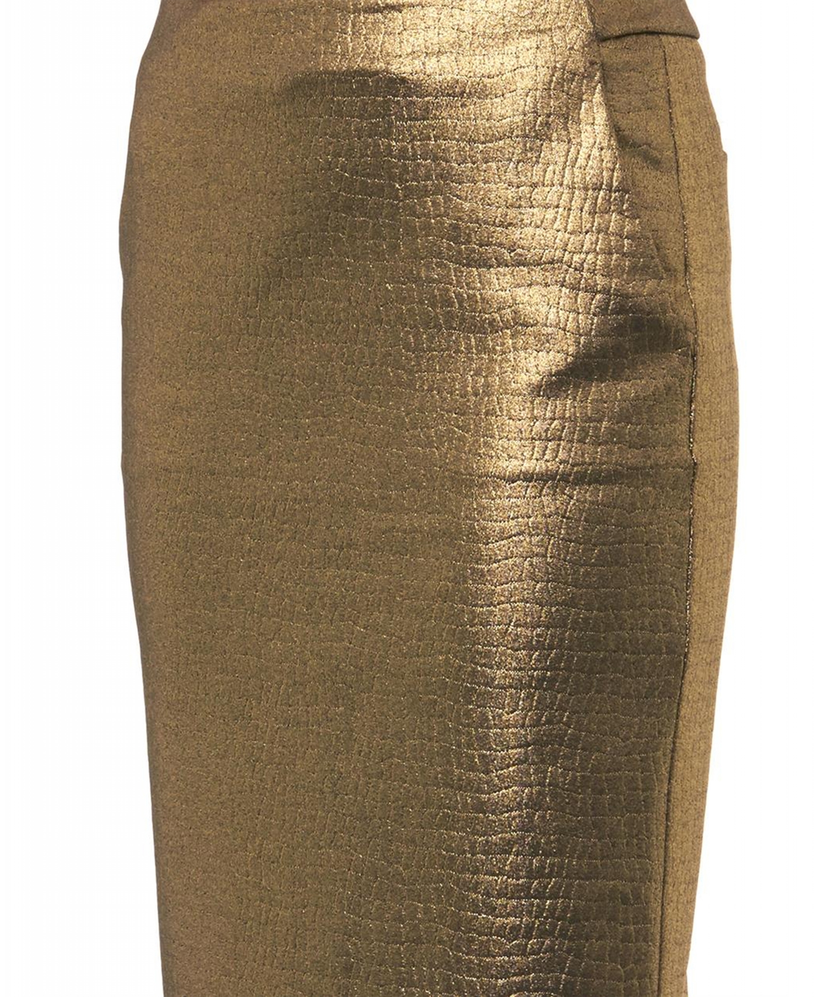 Max Mara Gold Metallic 'Erminia' Skirt - Runway - Max Mara | La Doyenne
