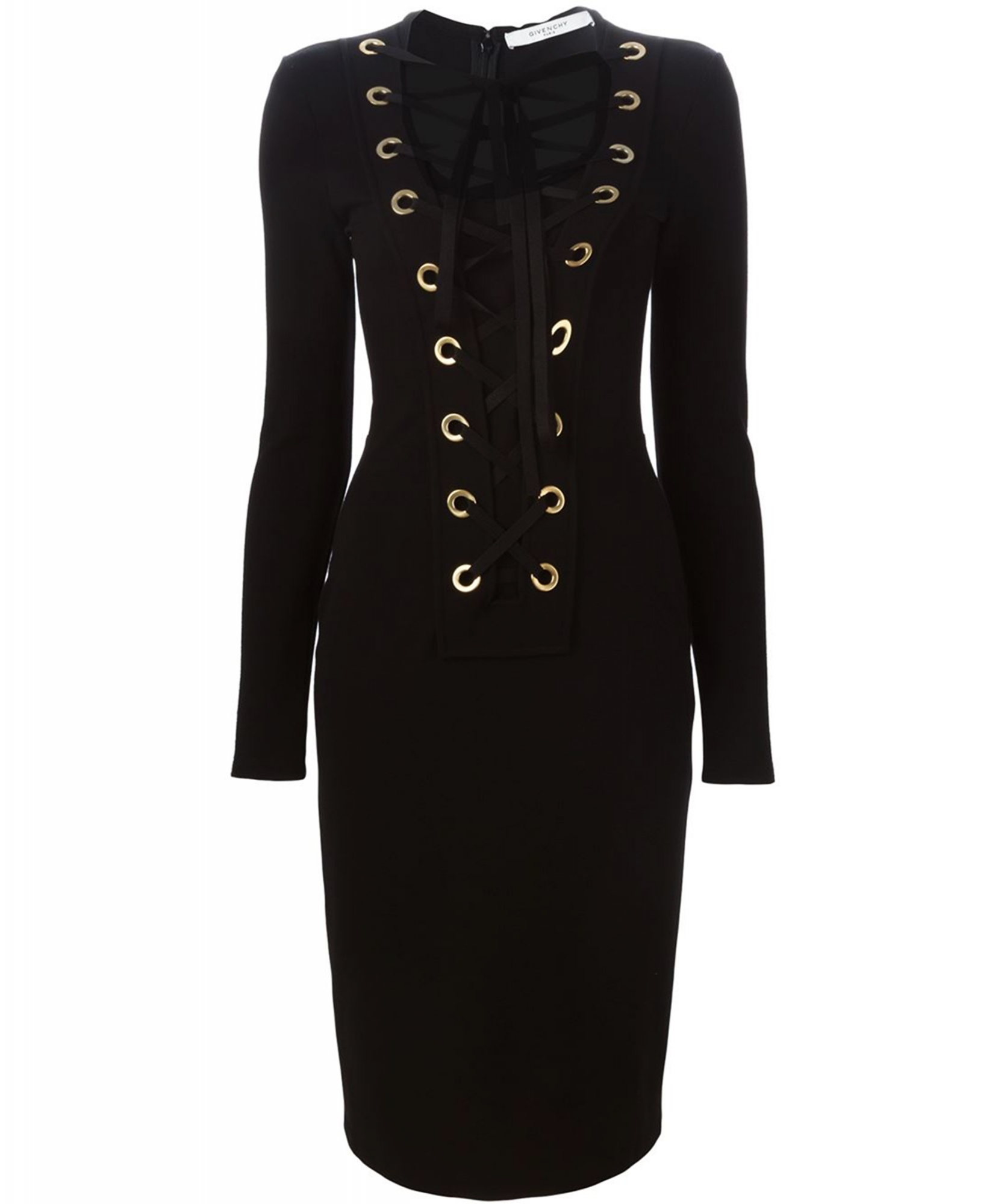 Givenchy Black Lace-up Jersey Dress Givenchy | La Doyenne