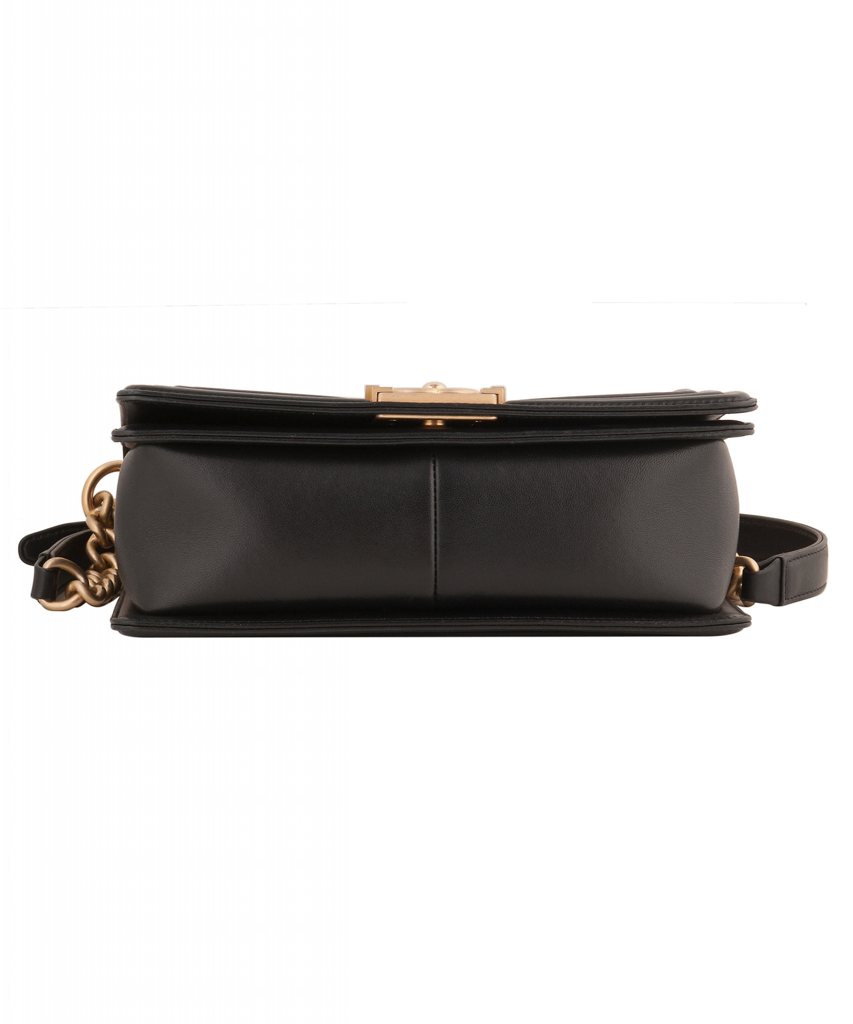 Chanel Boy Chevron Large bag Black Leather ref.949181 - Joli Closet