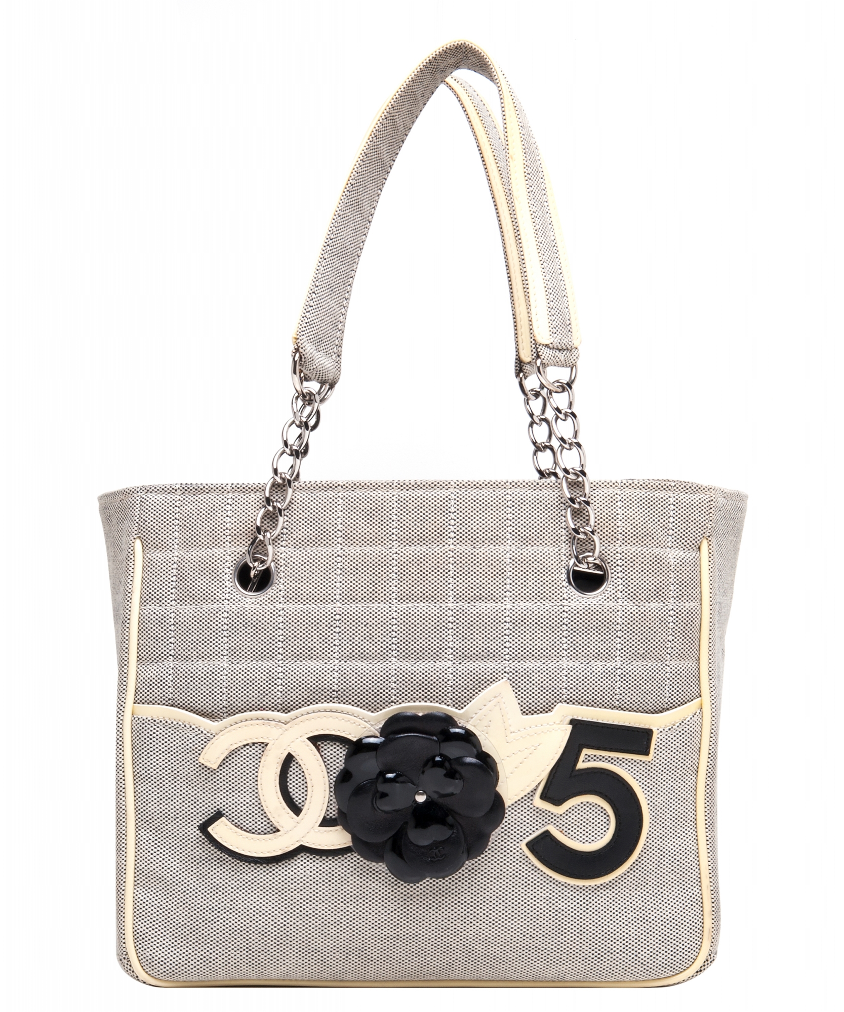 Chanel Tweed Petals Camellia Maxi Flap Bag in Soft Black Patent with Silver  Hardware  SOLD