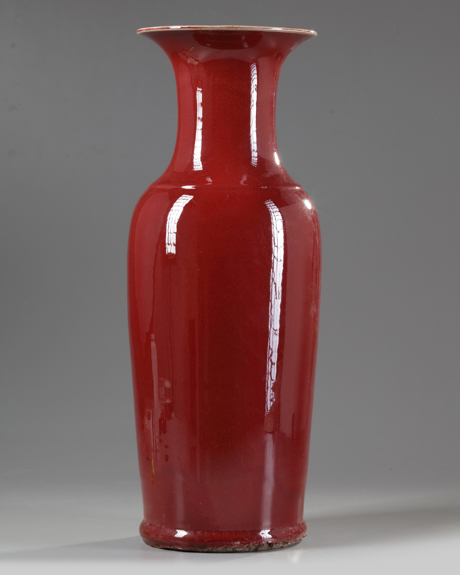 A large Chinese red glazed vase OAA