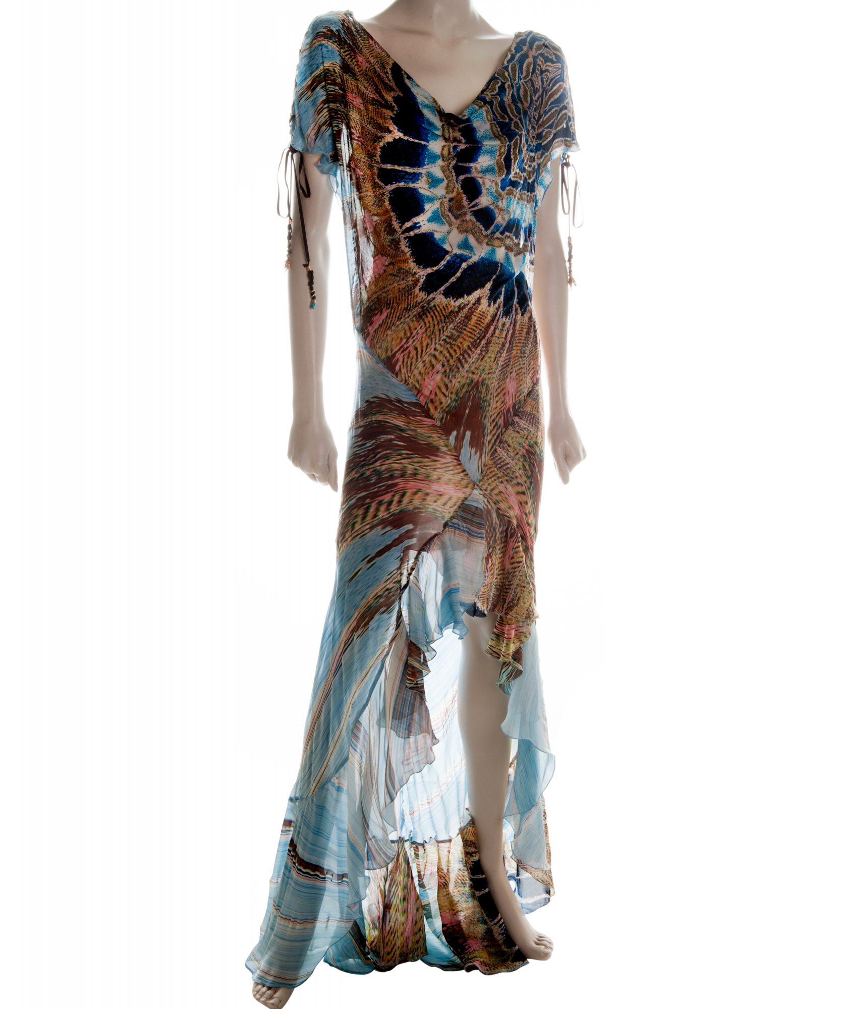 groep deze waterbestendig Roberto Cavalli Multicolor Printed Flare Maxi Dress - Roberto Cavalli | La  Doyenne