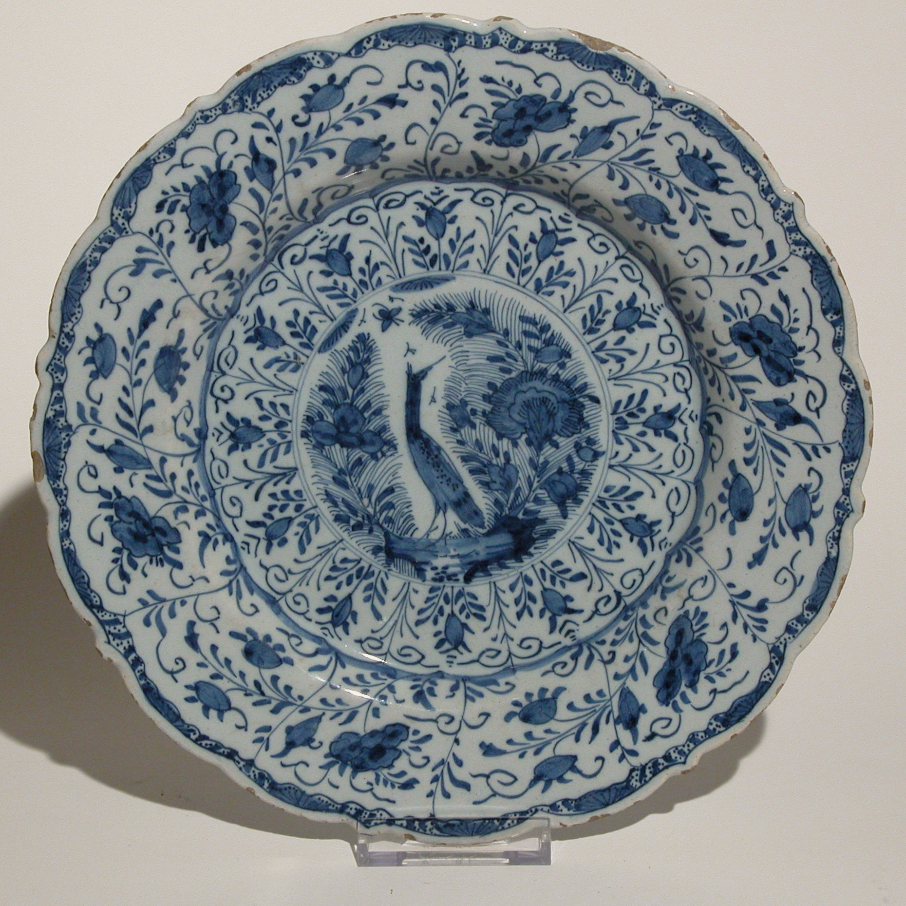 Antiek 18e Eeuws Blauw - Wit Delfts De Porceleyne Hart