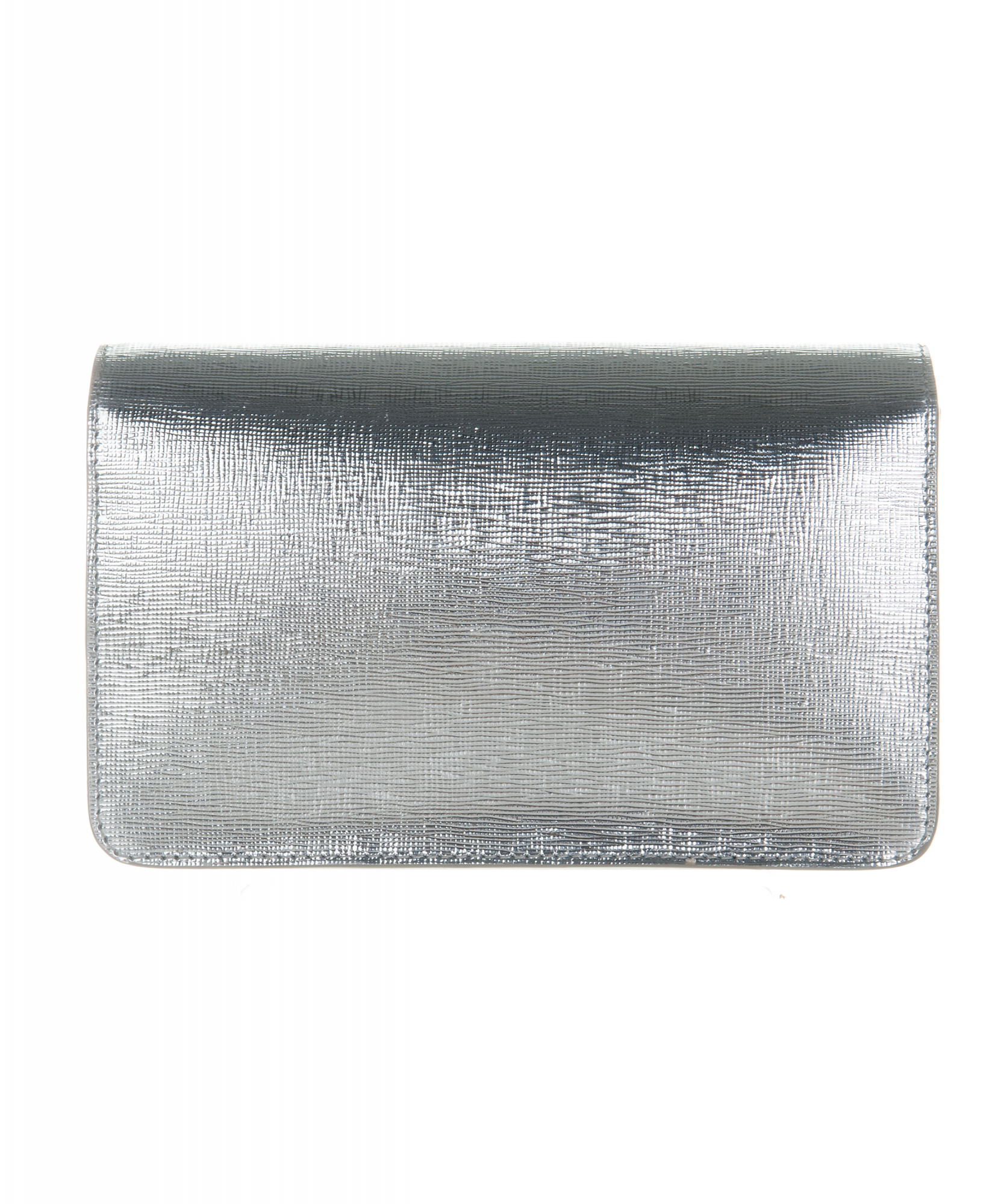 FENDI Wallet On Chain Flap Vitello Tube Blue Leather Cross Body Bag –