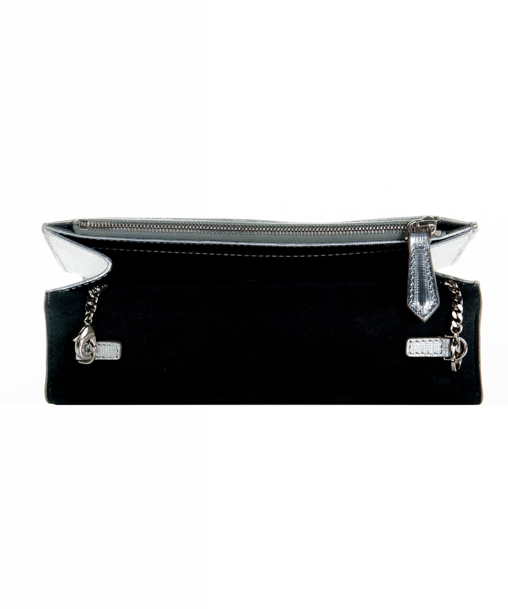 FENDI Wallet On Chain Flap Vitello Tube Blue Leather Cross Body Bag –