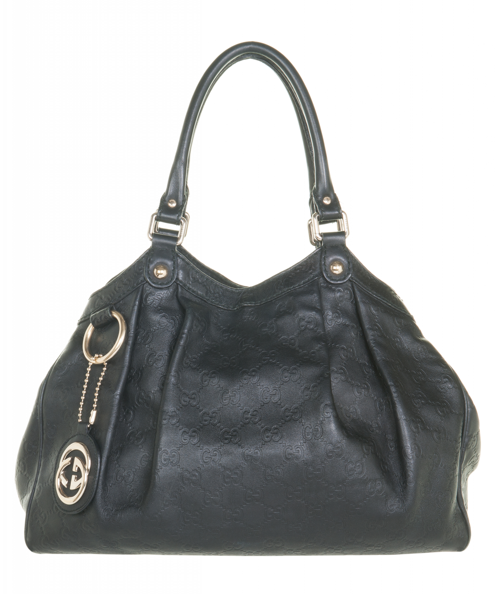 gucci black leather handbag