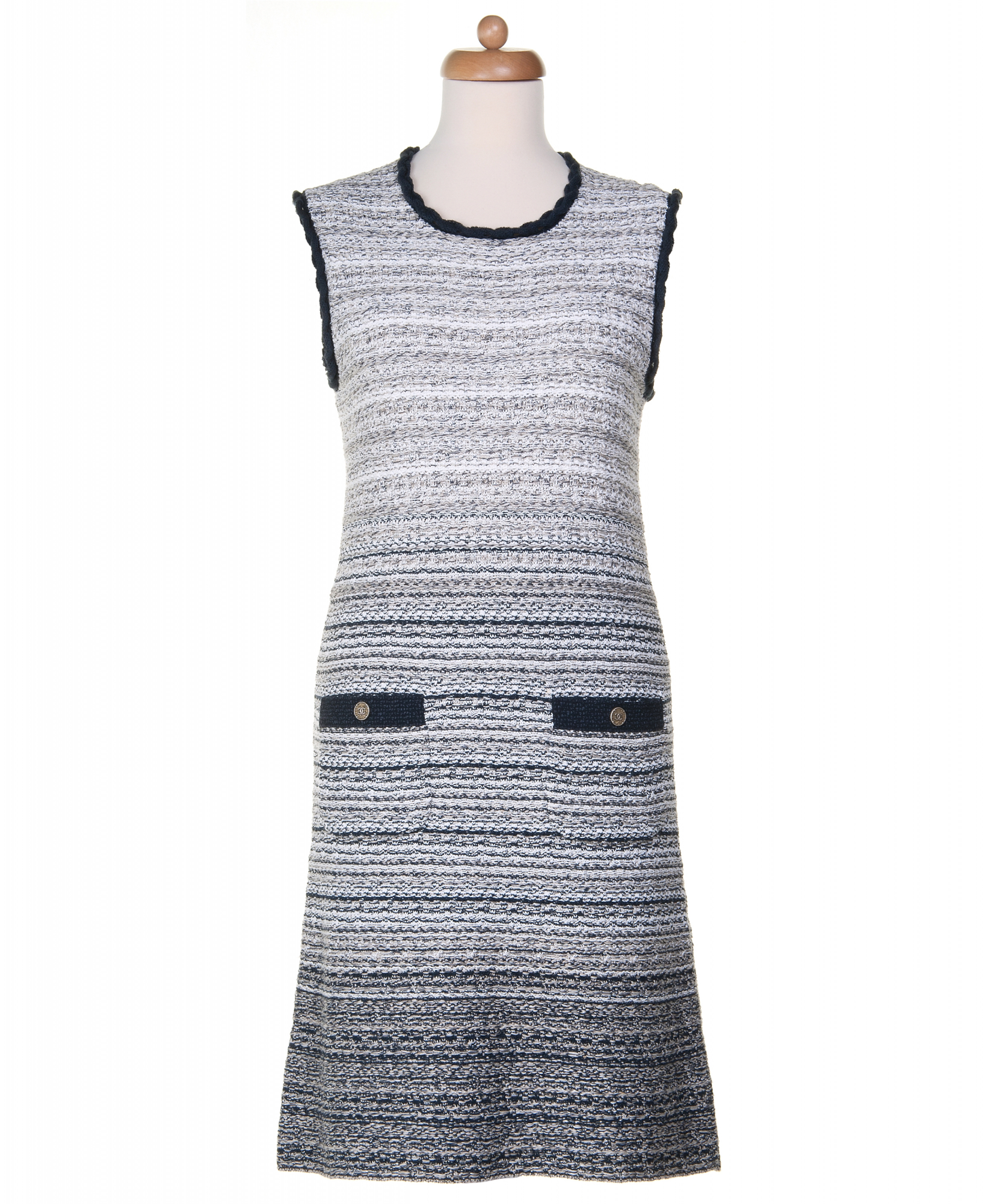 Chanel Sleeveless Knit Casual Dress 12P - Chanel