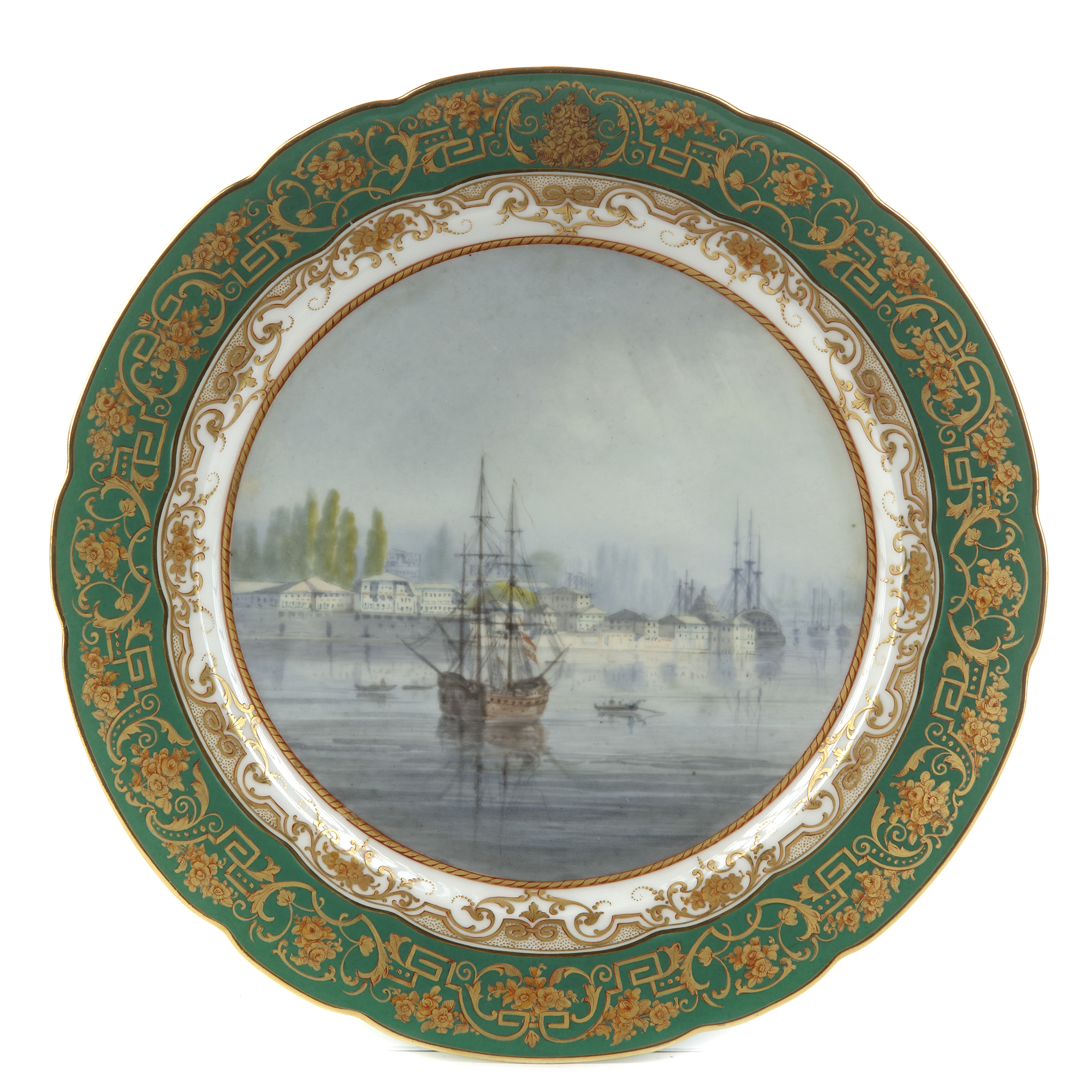 AN EXTRAORDINARY SET OF 40 PARIS PORCELAIN PLATES, PARIS, CIRCA 1850 OAA