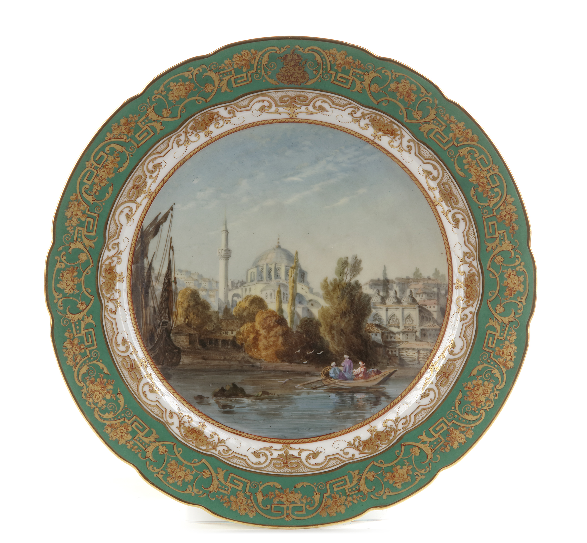 AN EXTRAORDINARY SET OF 40 PARIS PORCELAIN PLATES, PARIS, CIRCA 1850 OAA