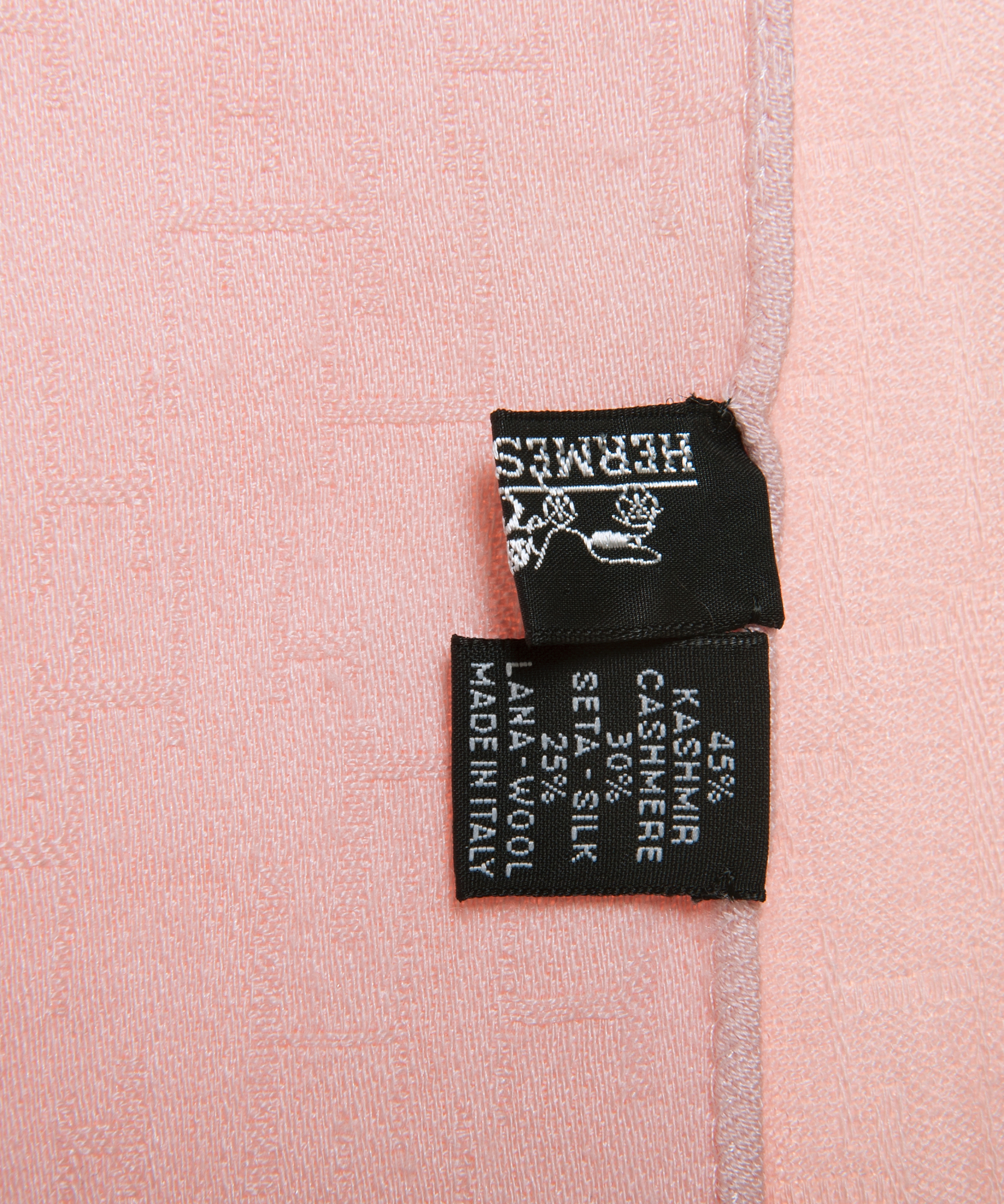 Hermès Pink Cashmere Blend H Fringe Scarf - Hermès