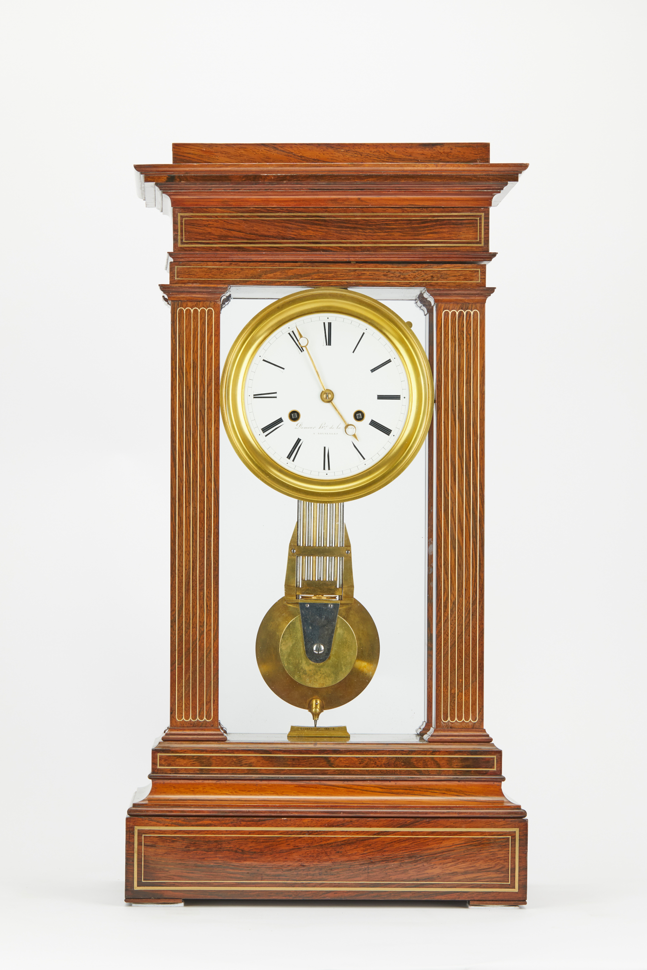 4 glass french regulator clock ArtListings
