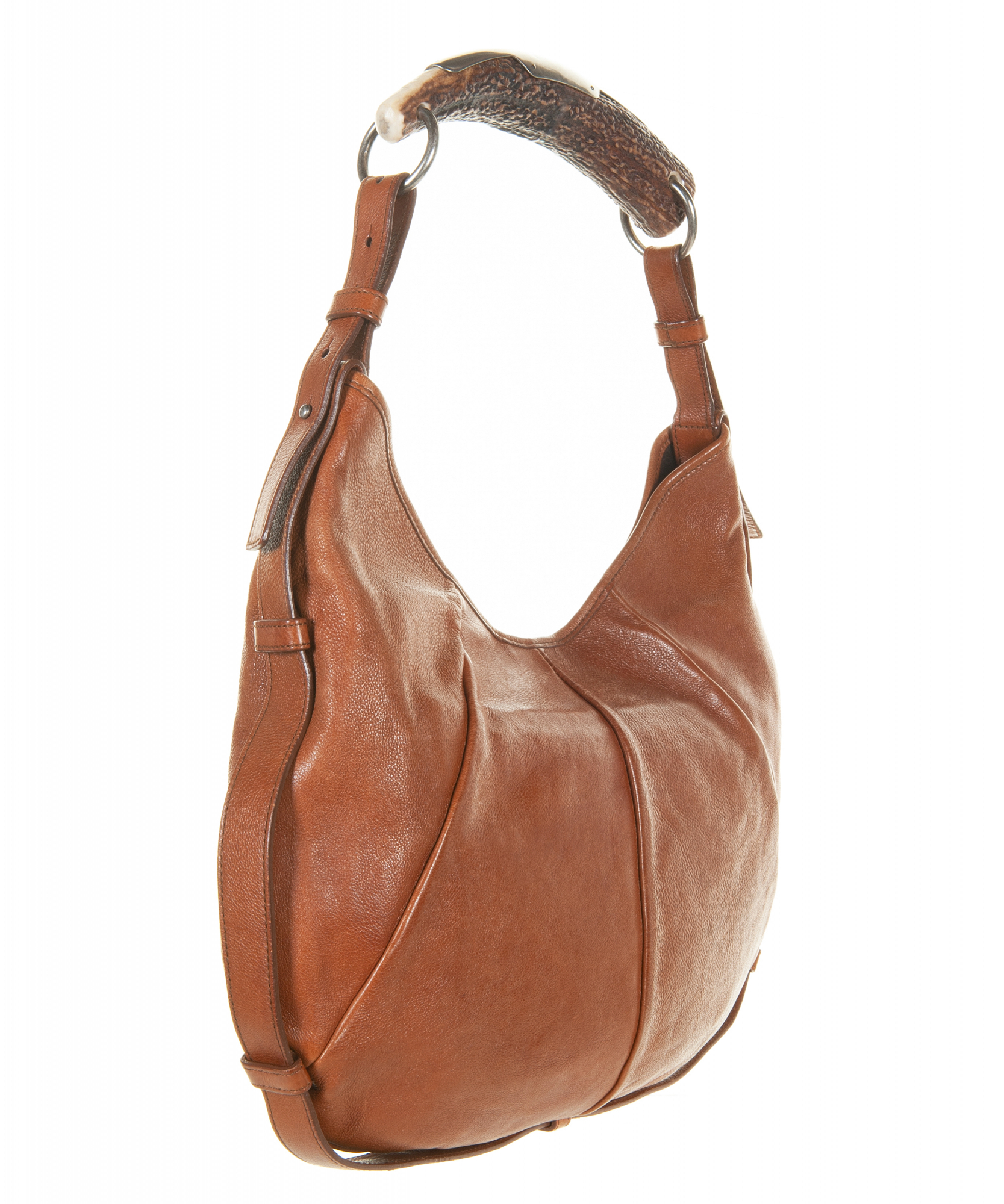 Saint Laurent Yves YSL Mombasa Horn Handbag Brown - $1002