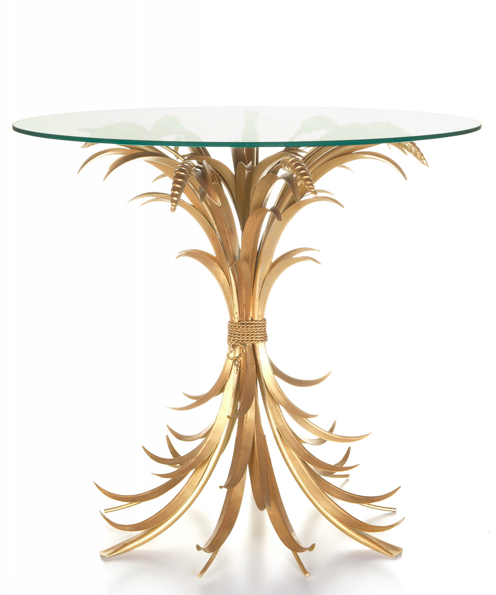 Small brass and glass side table deals
