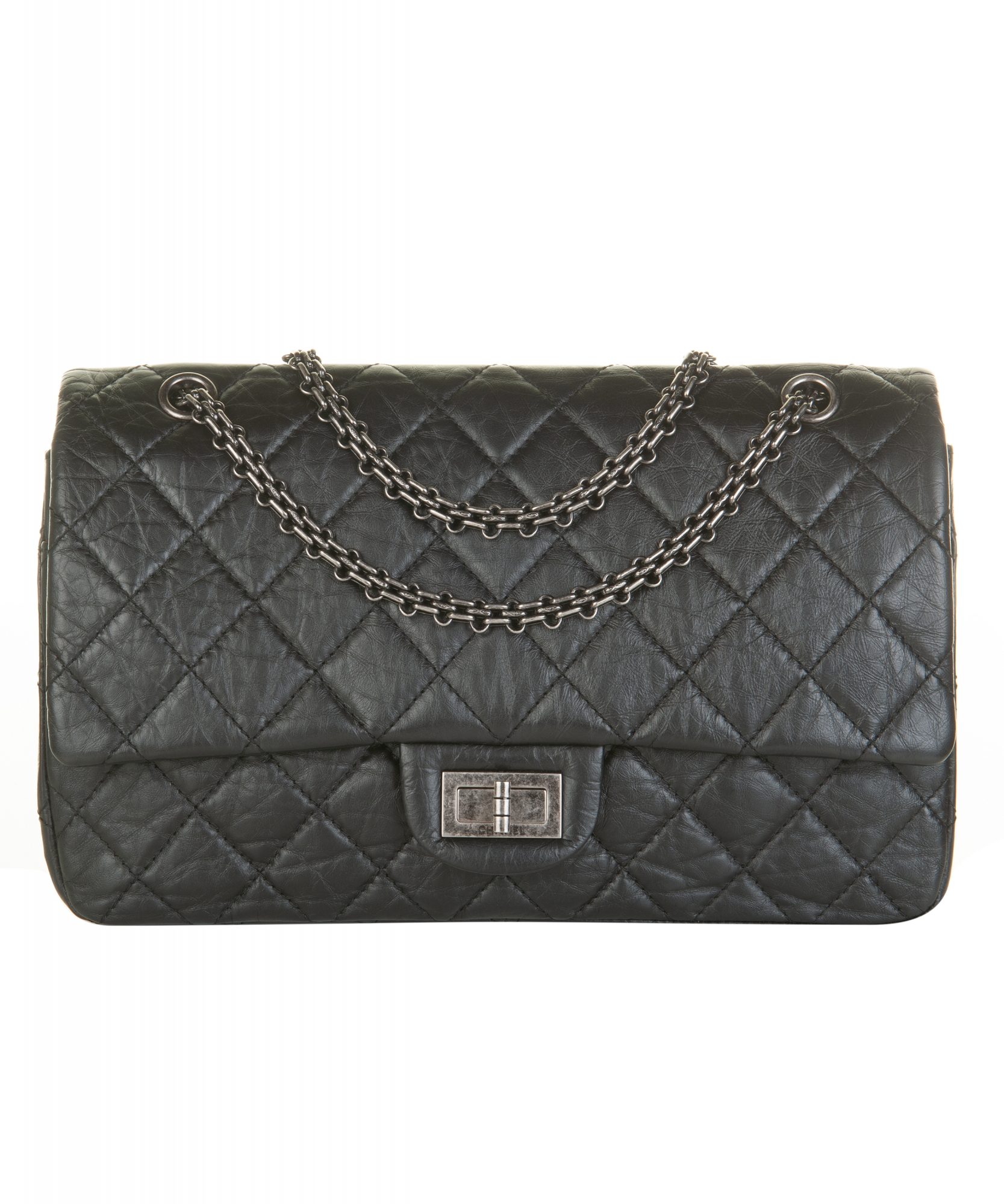 2.55 Reissue Classic Flap Aged Quilted 277 Black Distressed Calfskin ...