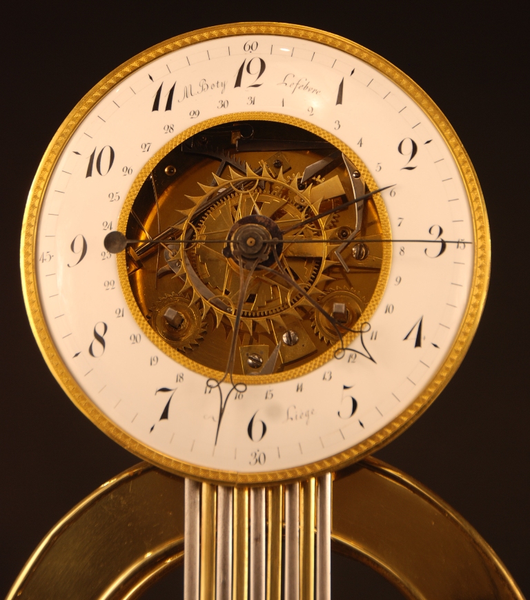 S01 Skeleton clock with glass dome ArtListings