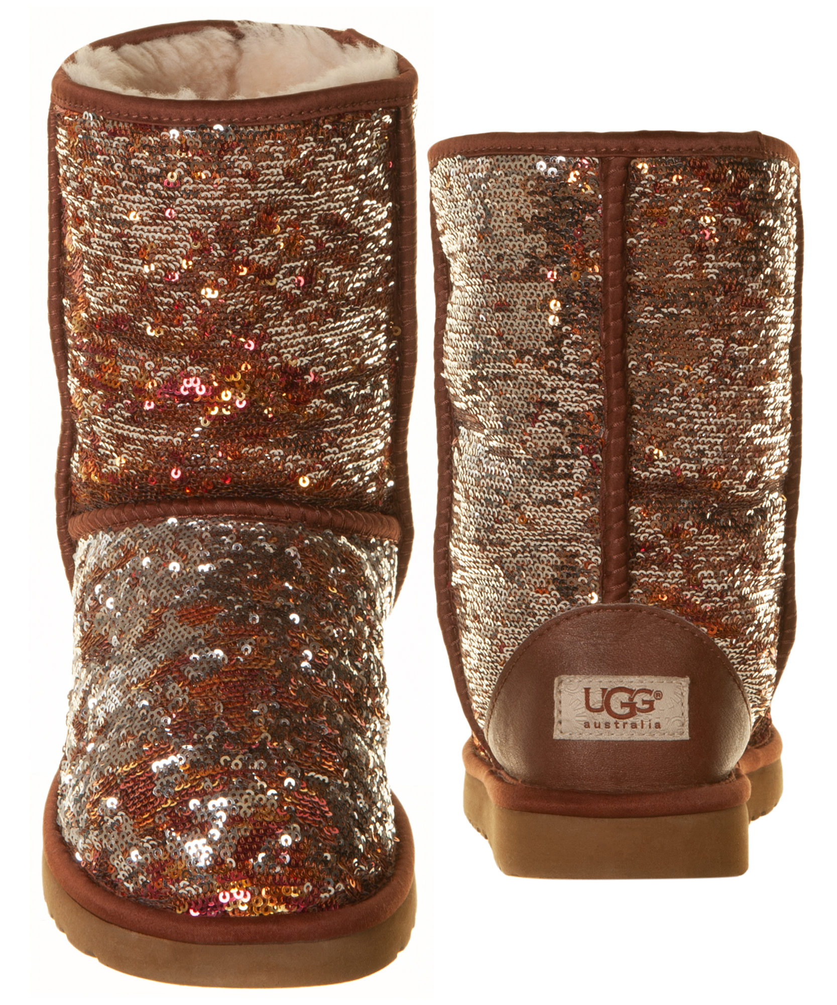 Ugg Classic Brown Short Sequin Boot - Ugg