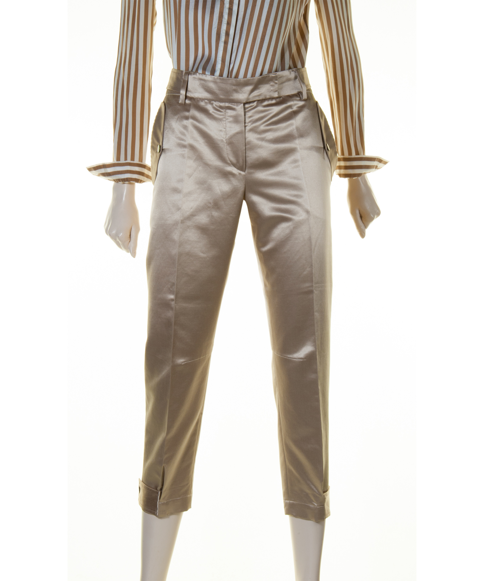 Silk cropped pants new arrivals