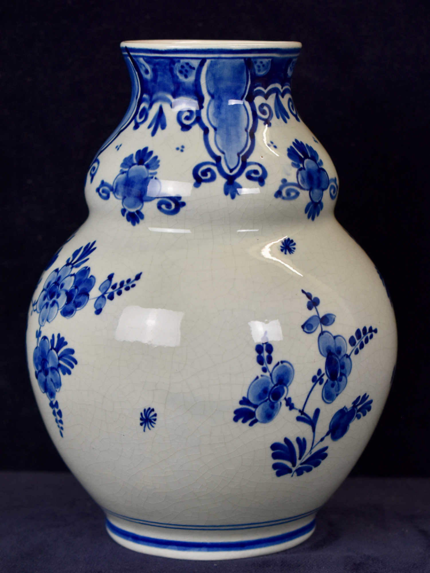 Dutch Blue & White Royal Delft Hand Painted Vase - 1950. SOLD - ROYAL ...