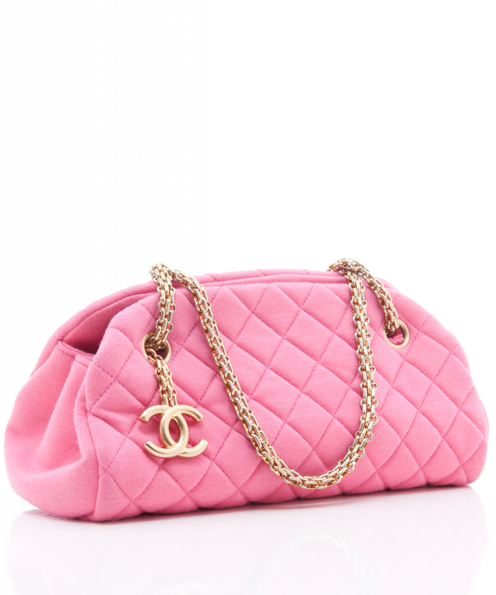 Chanel Pink Jersey 'Mademoiselle' Bag - Chanel