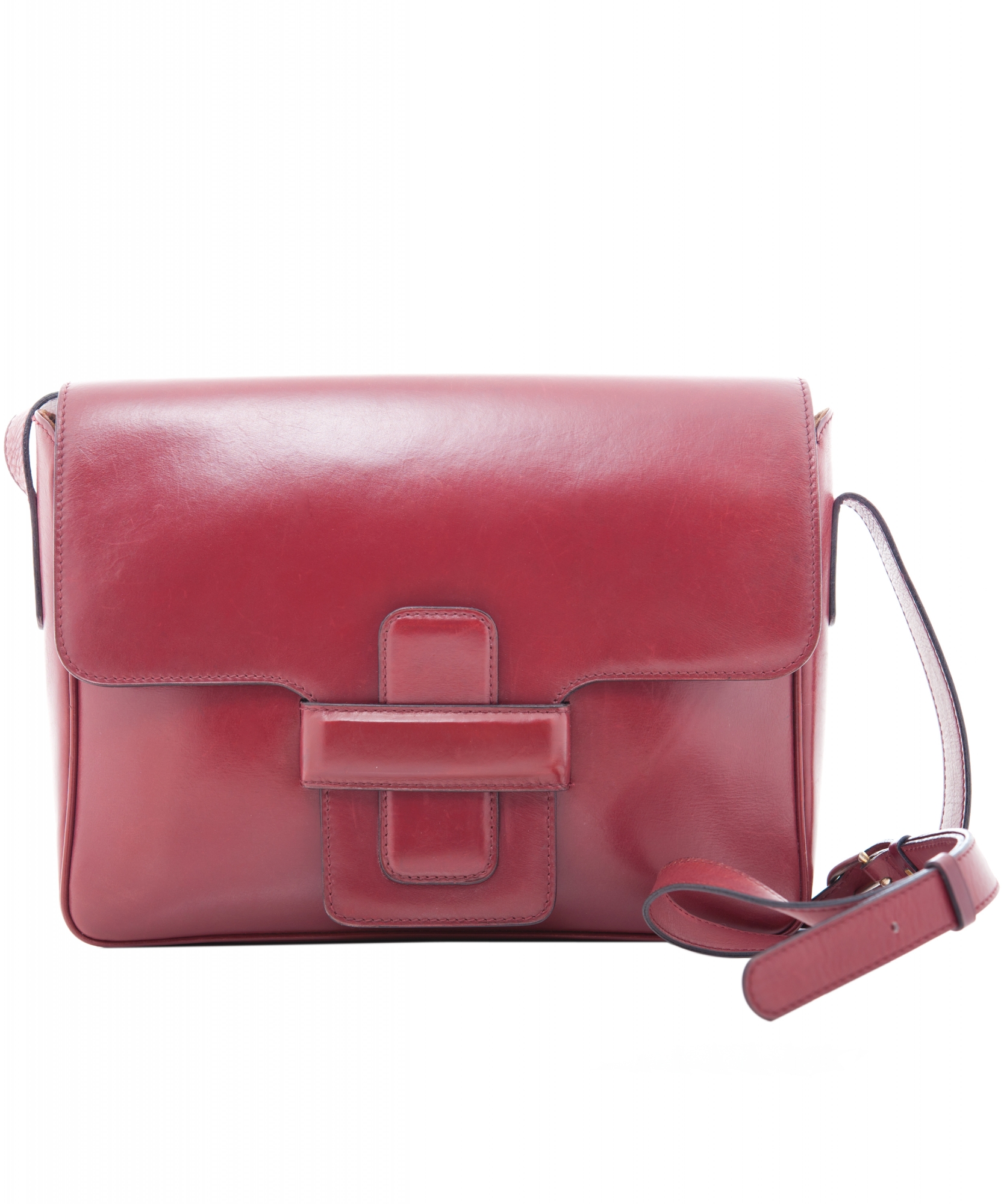 Delvaux Vintage Shoulder Bag in Burgundy Leather | La Doyenne