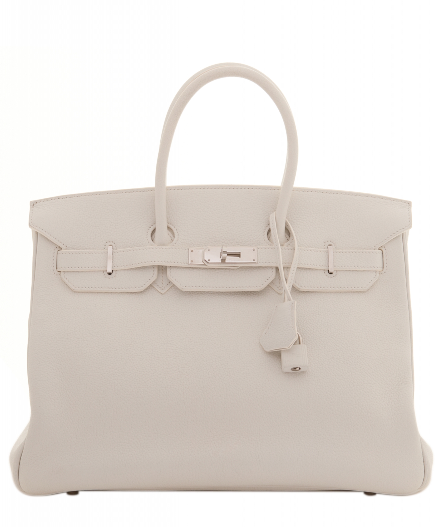 Hermès White Clemence Leather Birkin 35 - Hermès