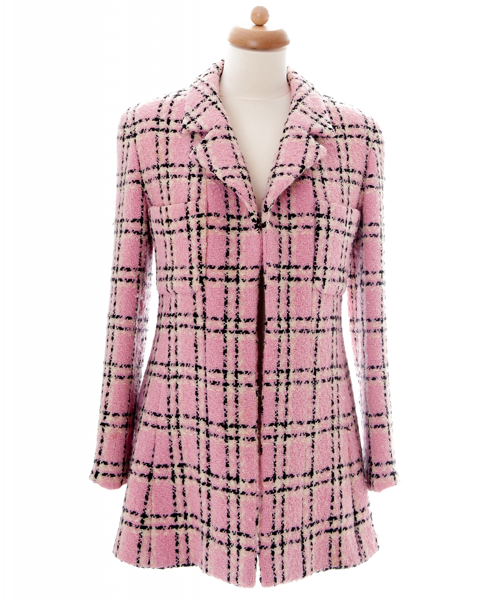 Chanel Spring 2002 Pink and Red Tweed Jacket · INTO