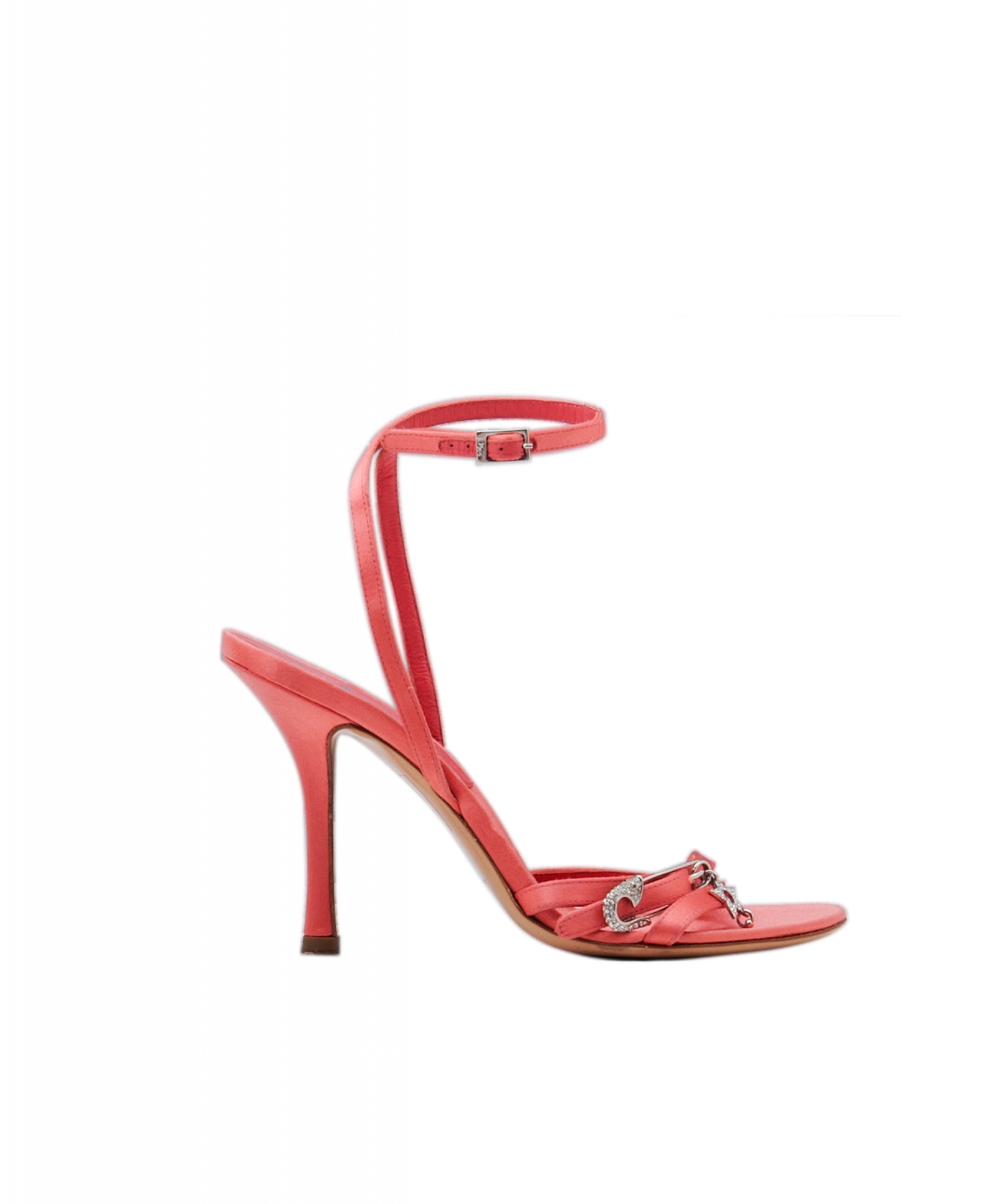Christian Dior Pink Satin Ankle Strap Pumps | La Doyenne