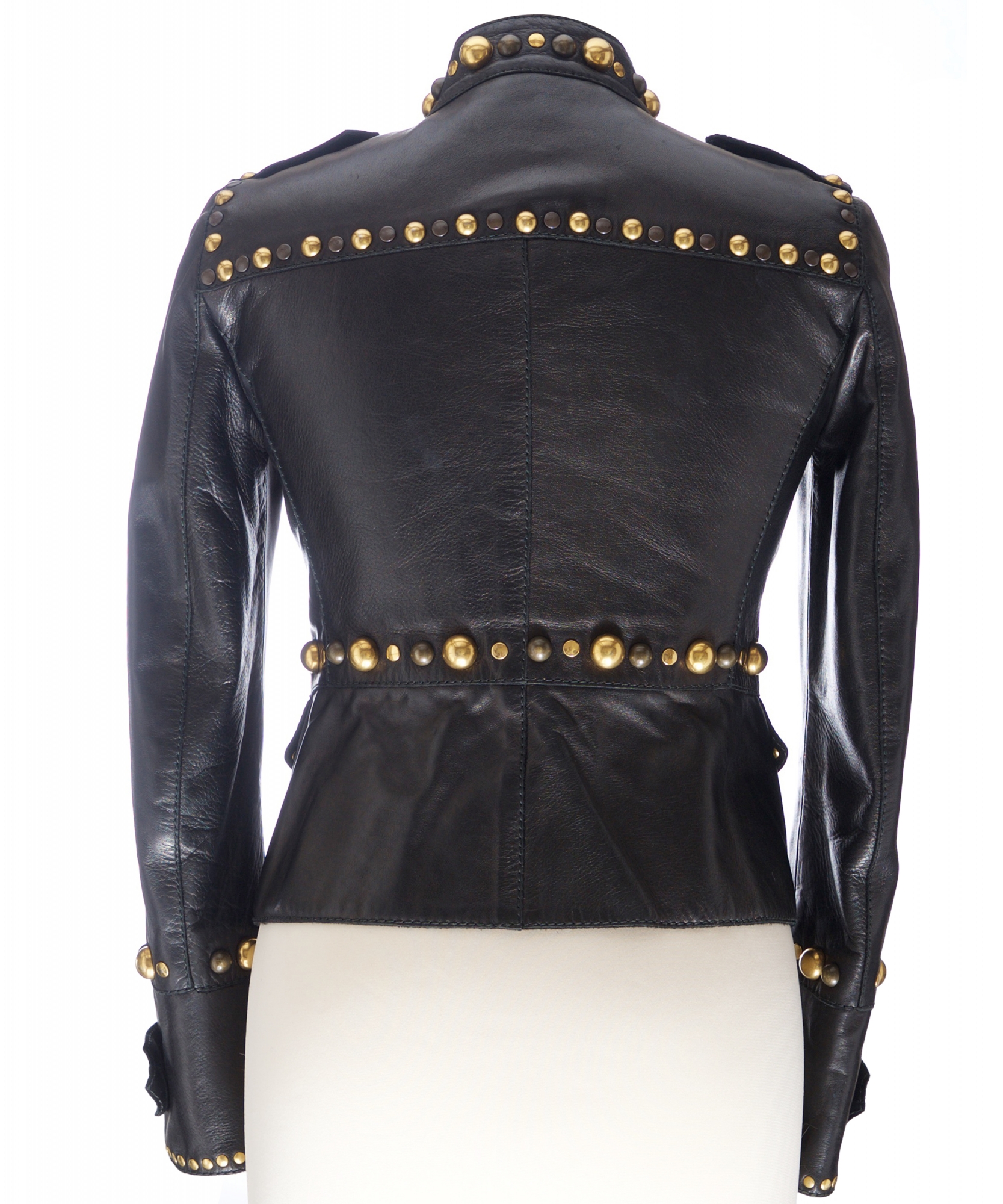 Gucci Black Leather Studded Jacket - Gucci | La Doyenne