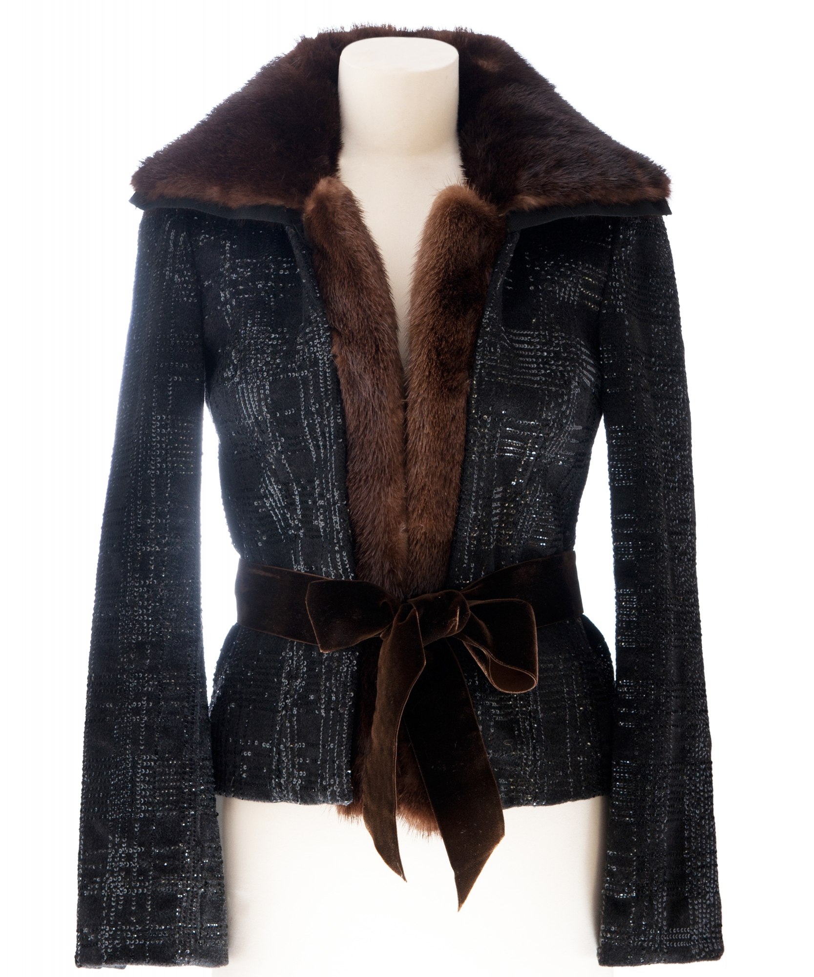 Dolce & Gabbana 'Special Edition' Tweed Blazer with Sequins Fur Trim -  Dolce & Gabbana