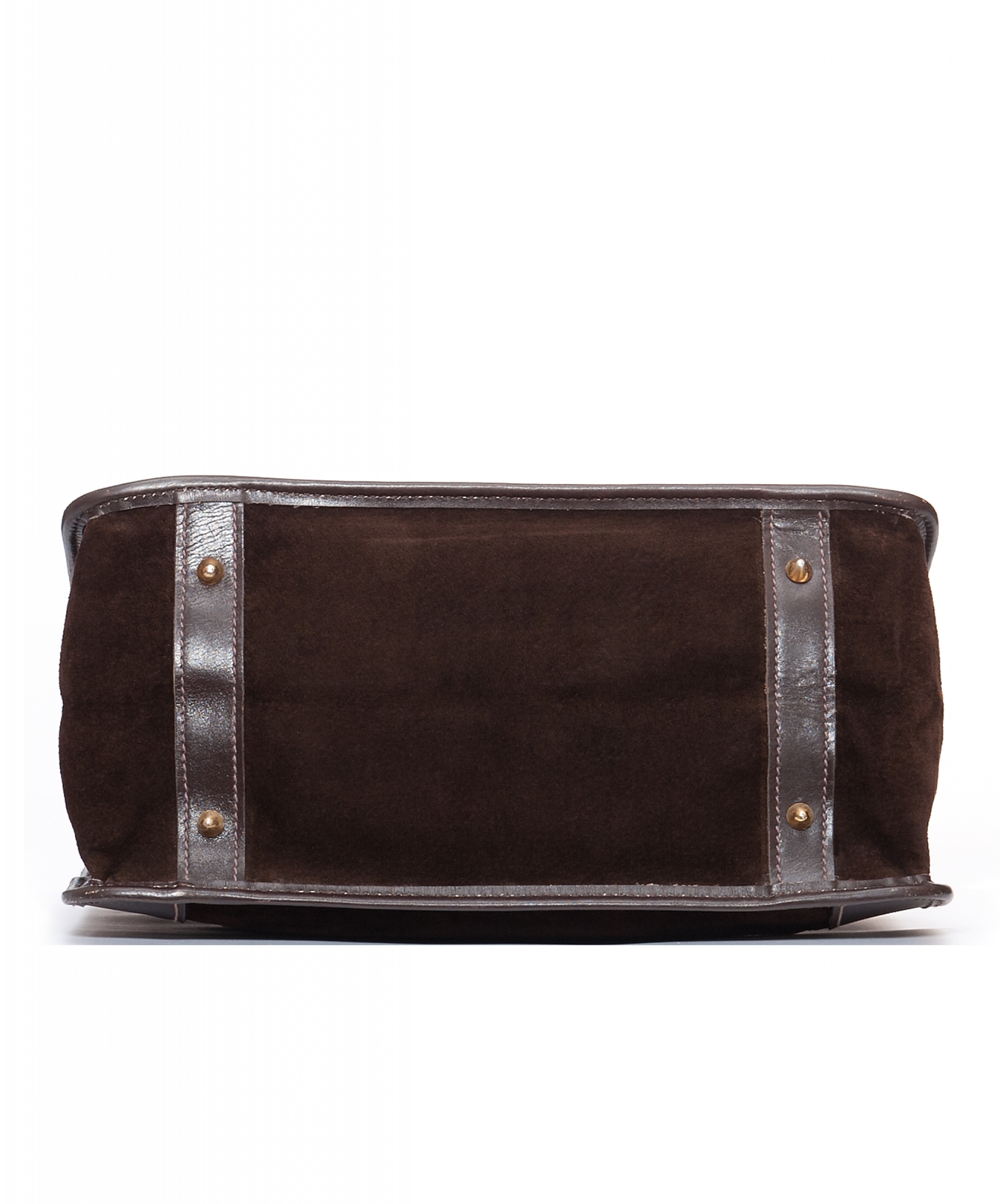 Gucci Brown Suede Leather Handbag | La Doyenne