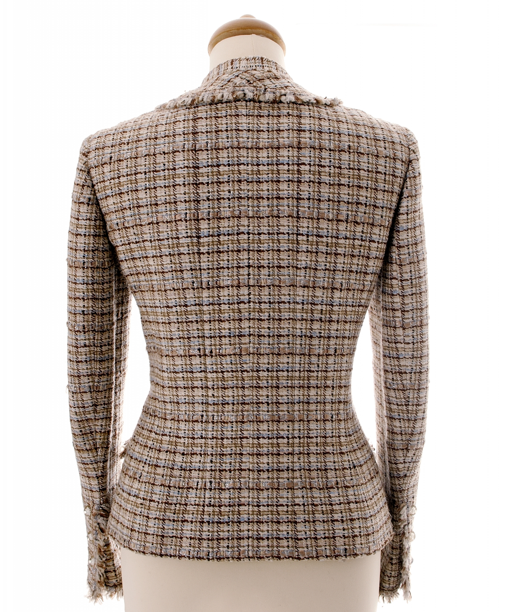 Chanel Multicolor Tweed Boucle Trench Coat with Fringe Details SS2004 -  ShopperBoard