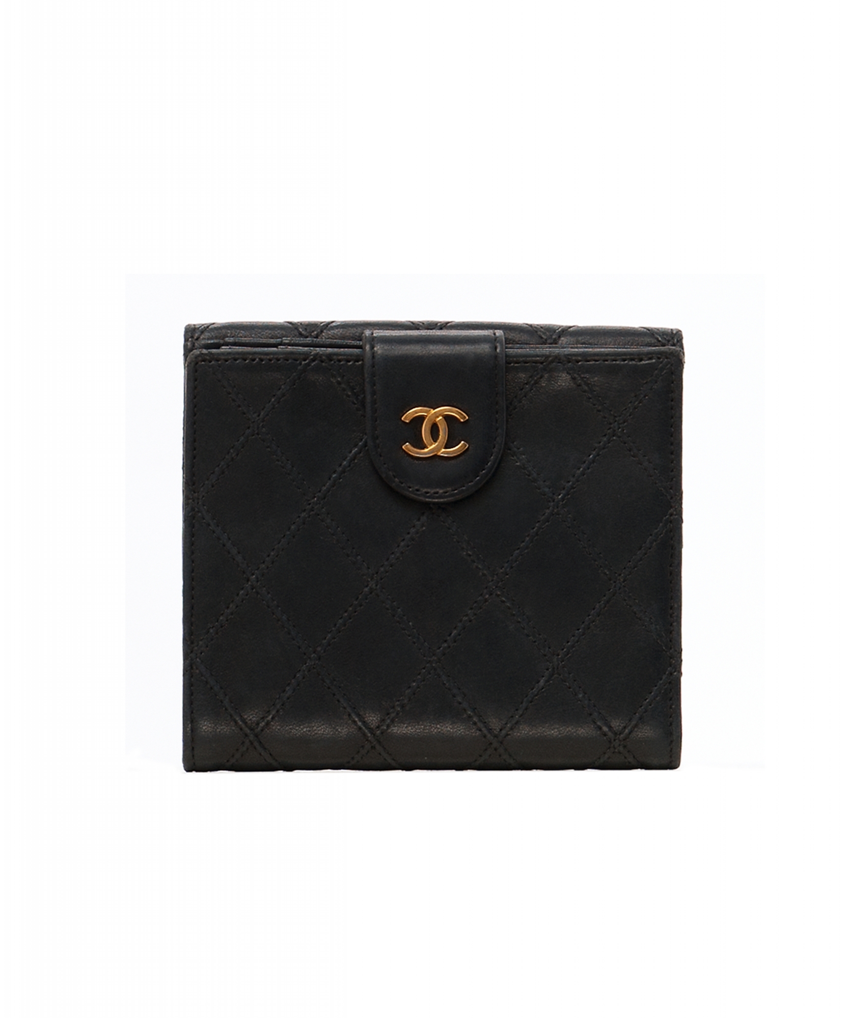 lengte trui Verstrikking Chanel Zwart Lederen Portemonnee - Chanel | ArtListings