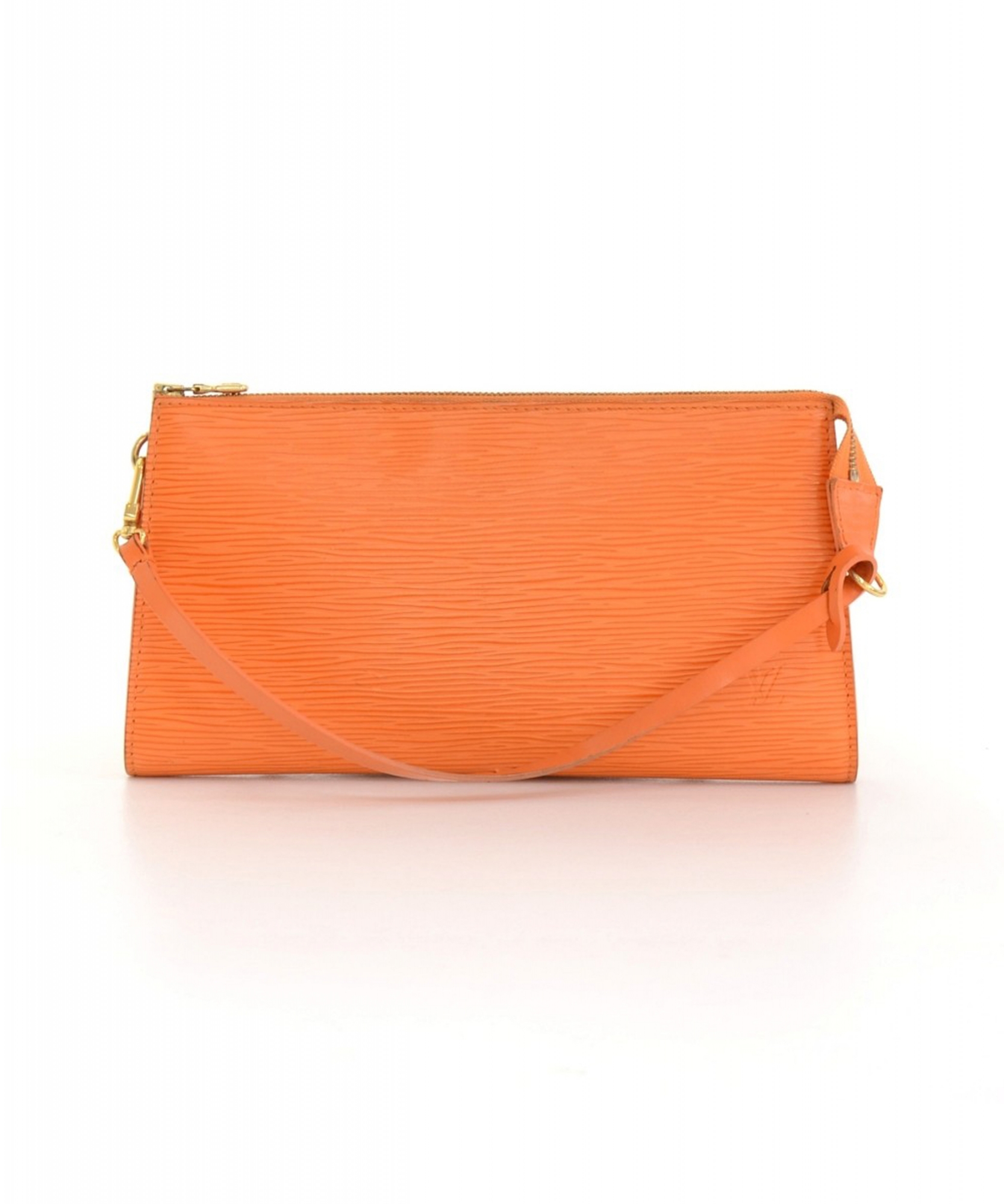 Louis Vuitton Pochette Accessories Pouch Bag Epi Orange Leather - Louis ...