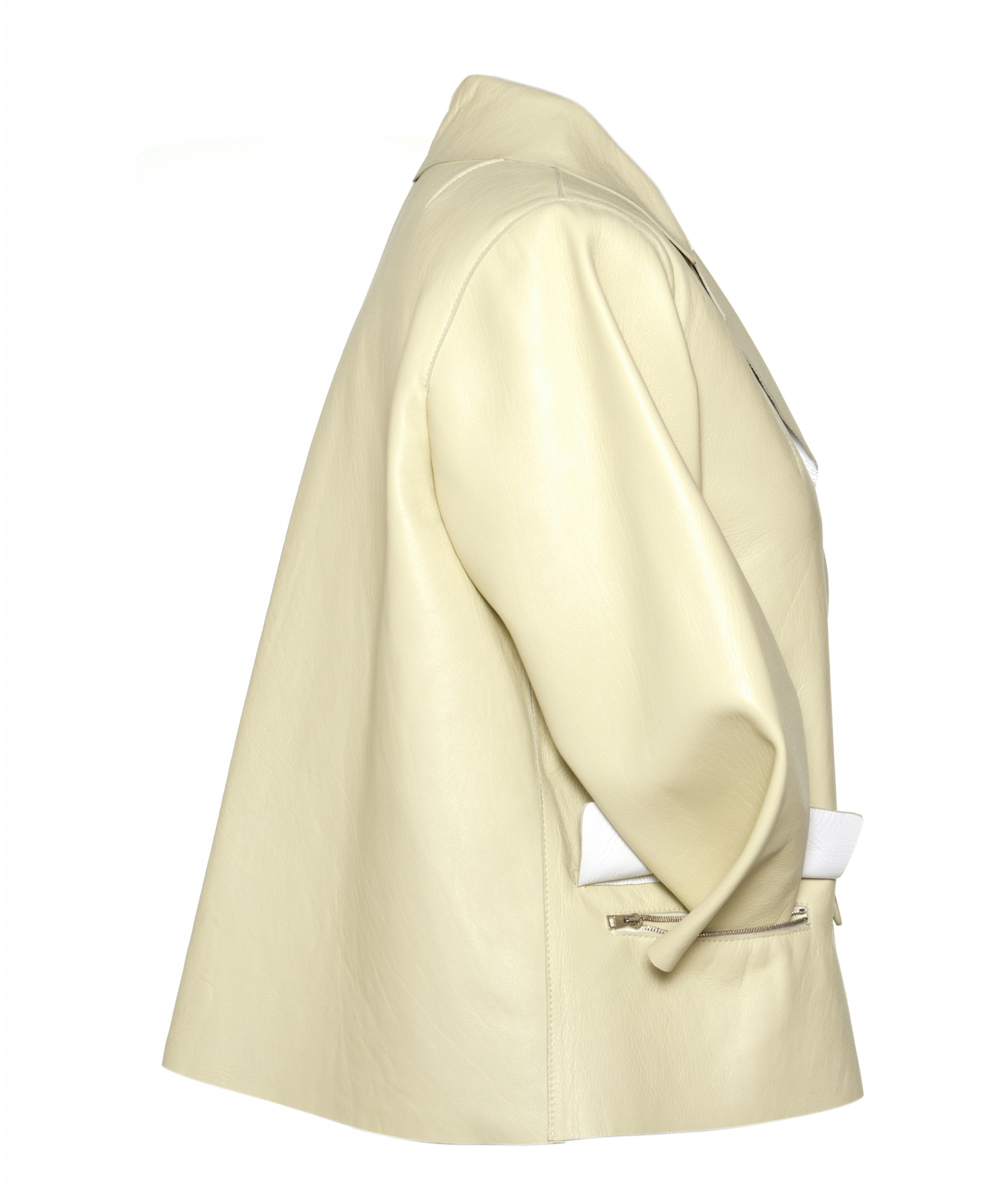 Marni White Yellow Leather Jacket - Marni | La Doyenne