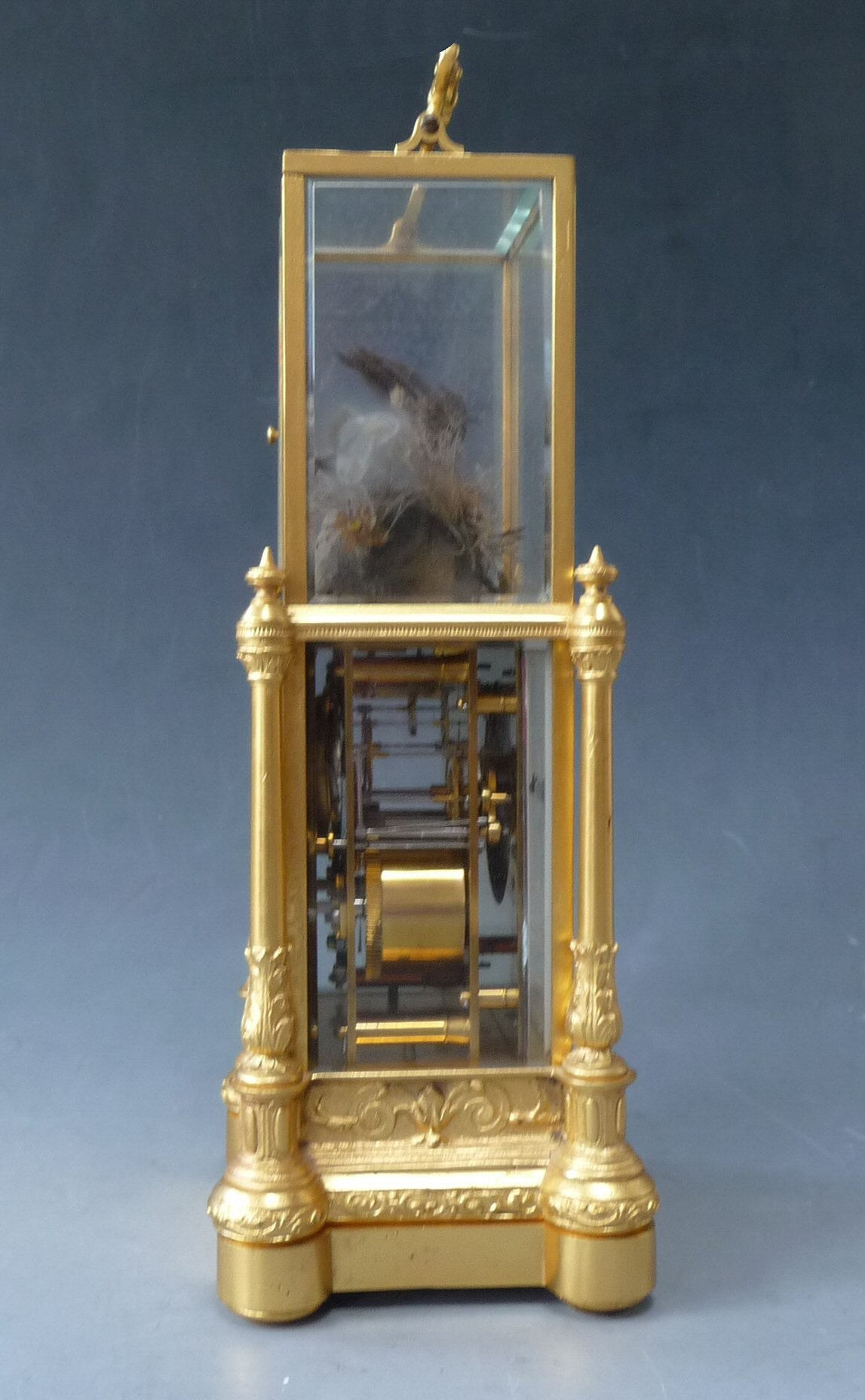 A rare French 'singing bird' automata carriage clock, striking, circa 1850.