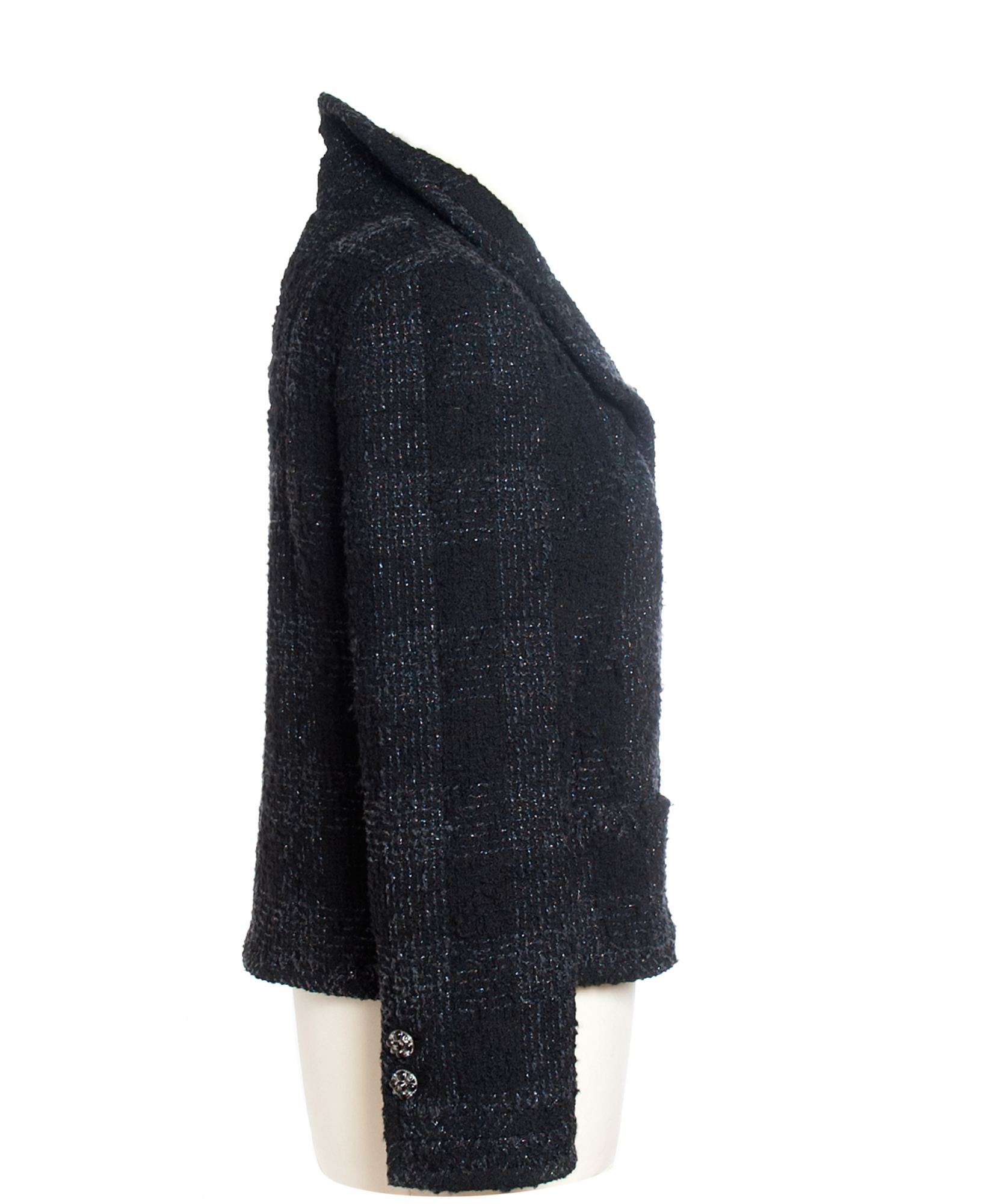 Chanel Black Tweed Boucle Jacket - Chanel | La Doyenne