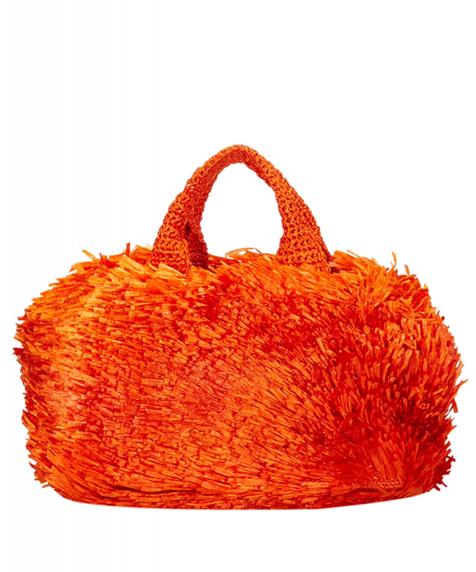 Prada Orange Raffia Grass Bag - Prada | La Doyenne