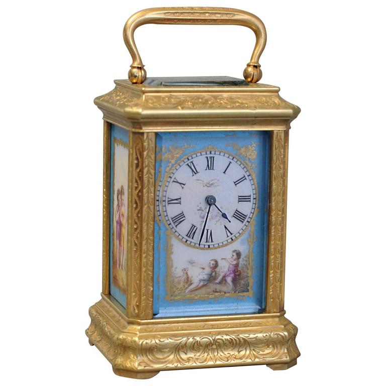 A good mid 19th century miniature carriage clock, by Drocourt | ArtListings