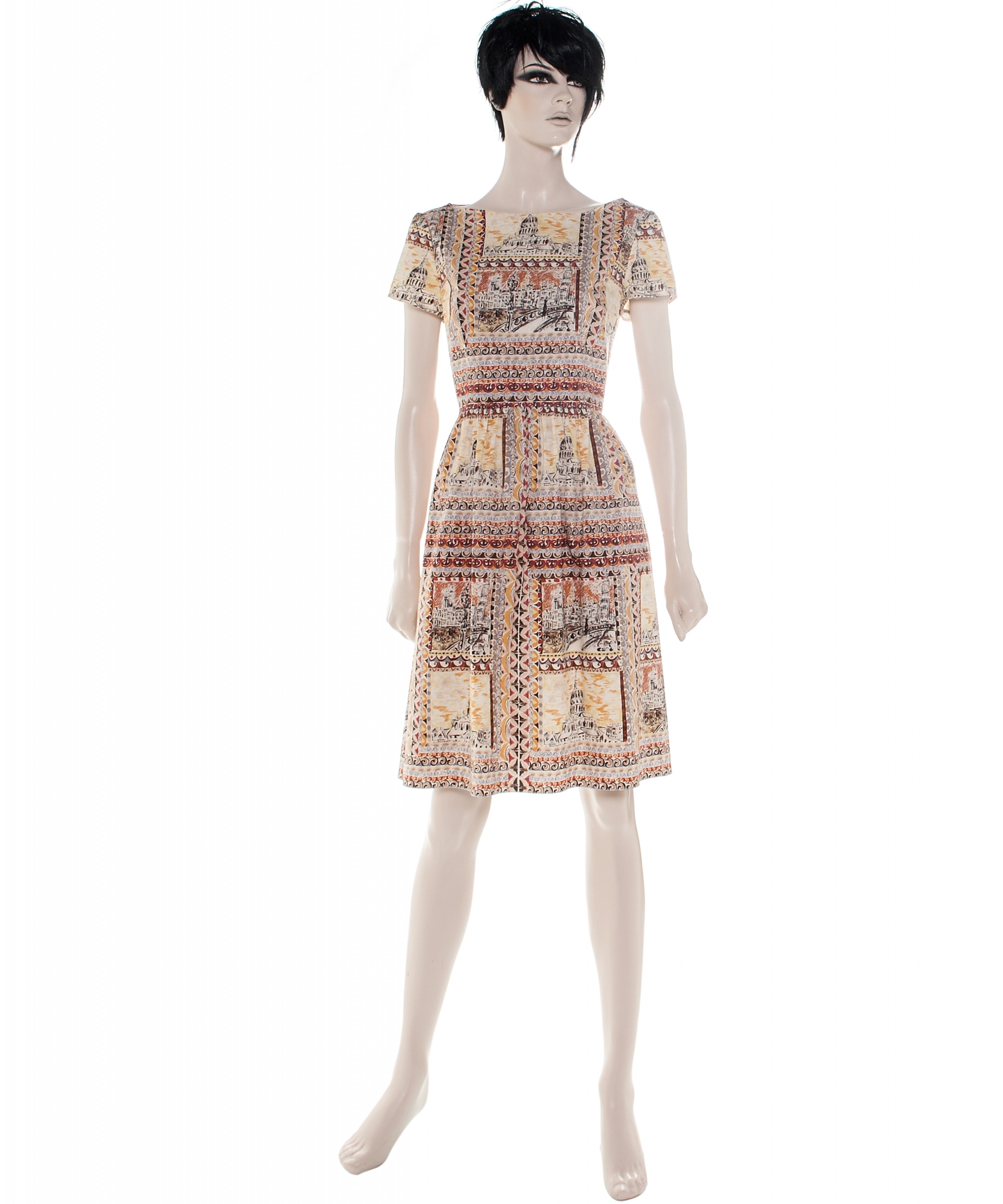 Prada Le Voyageur 2012 'Postcard Print' Cotton Dress - Prada | La Doyenne