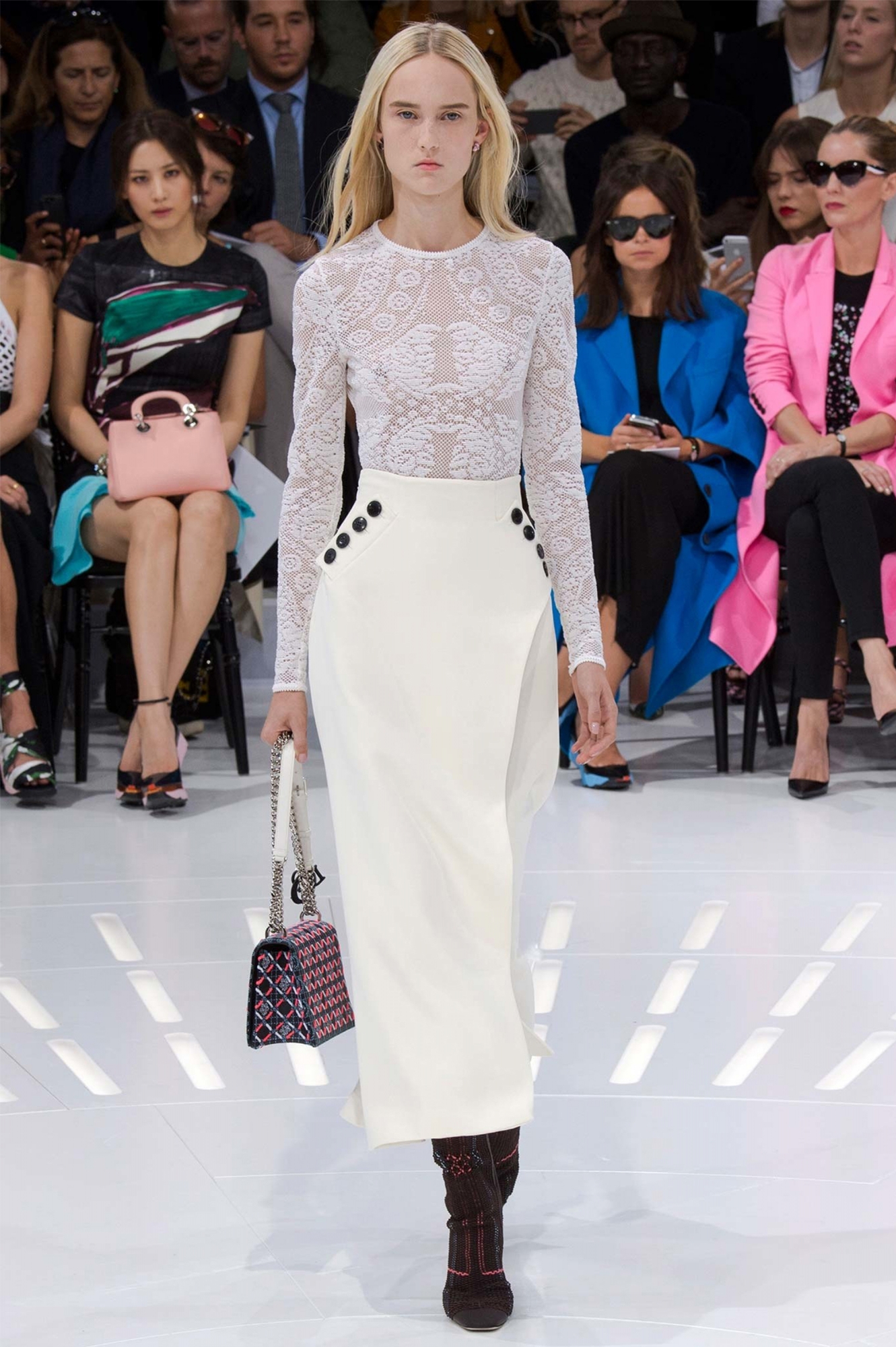 Christian Dior Off White Midi Skirt - Christian Dior | La Doyenne