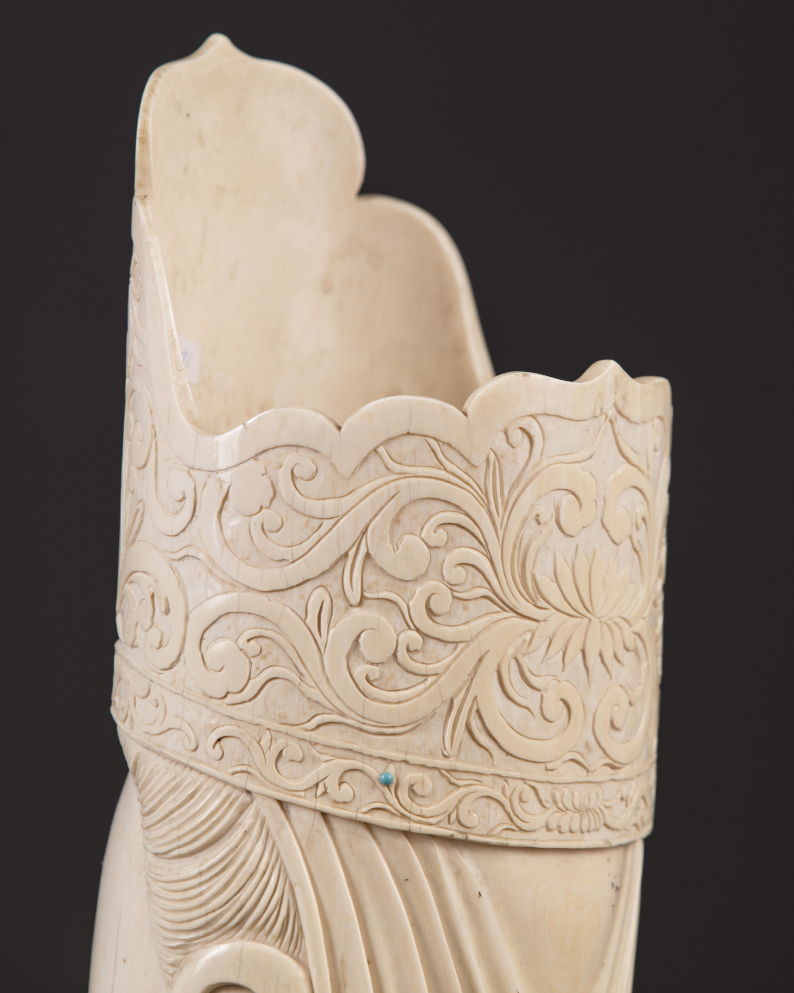 An Ivory carving of a Guanyin head OAA